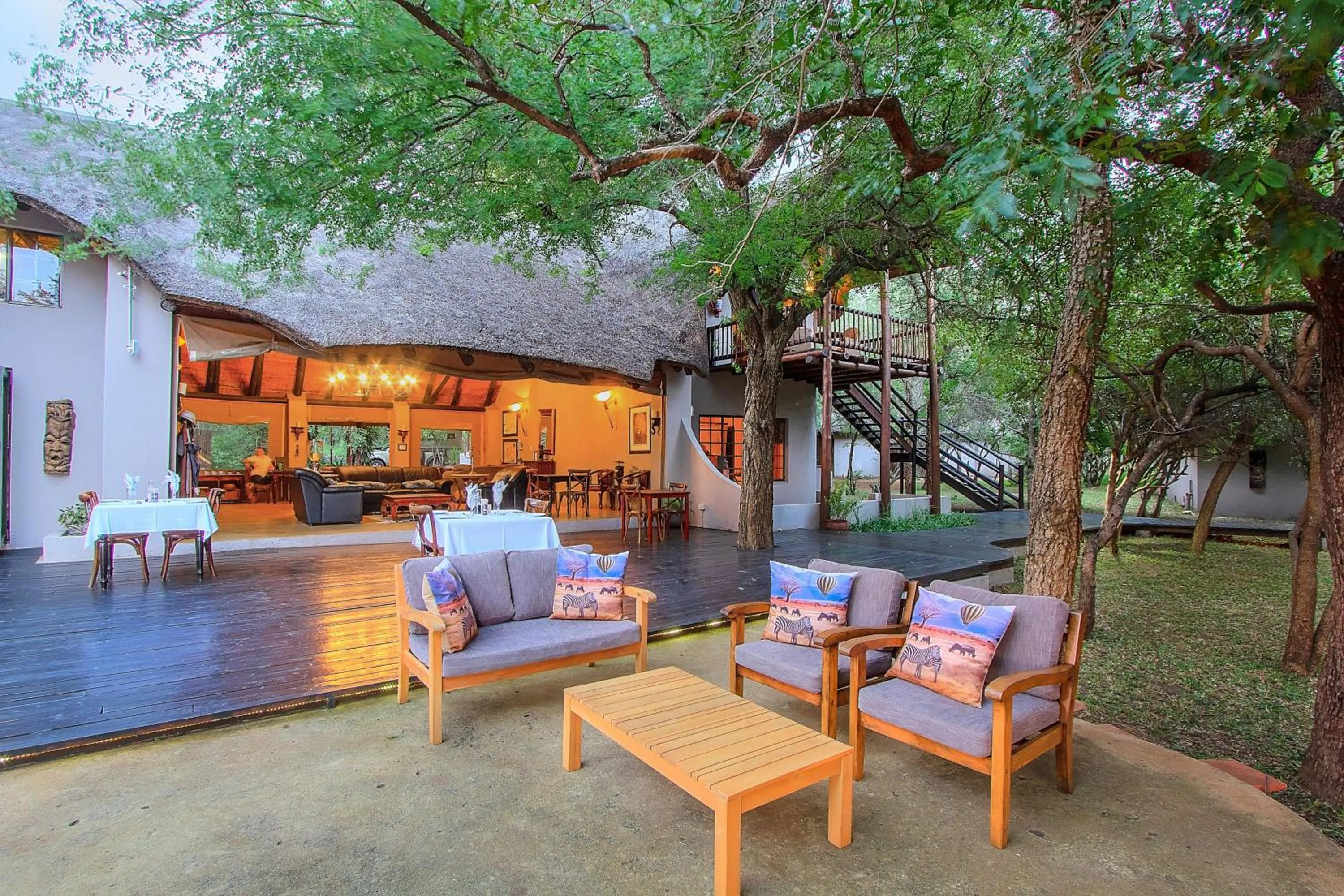 Patio in Mvuradona Safari Lodge