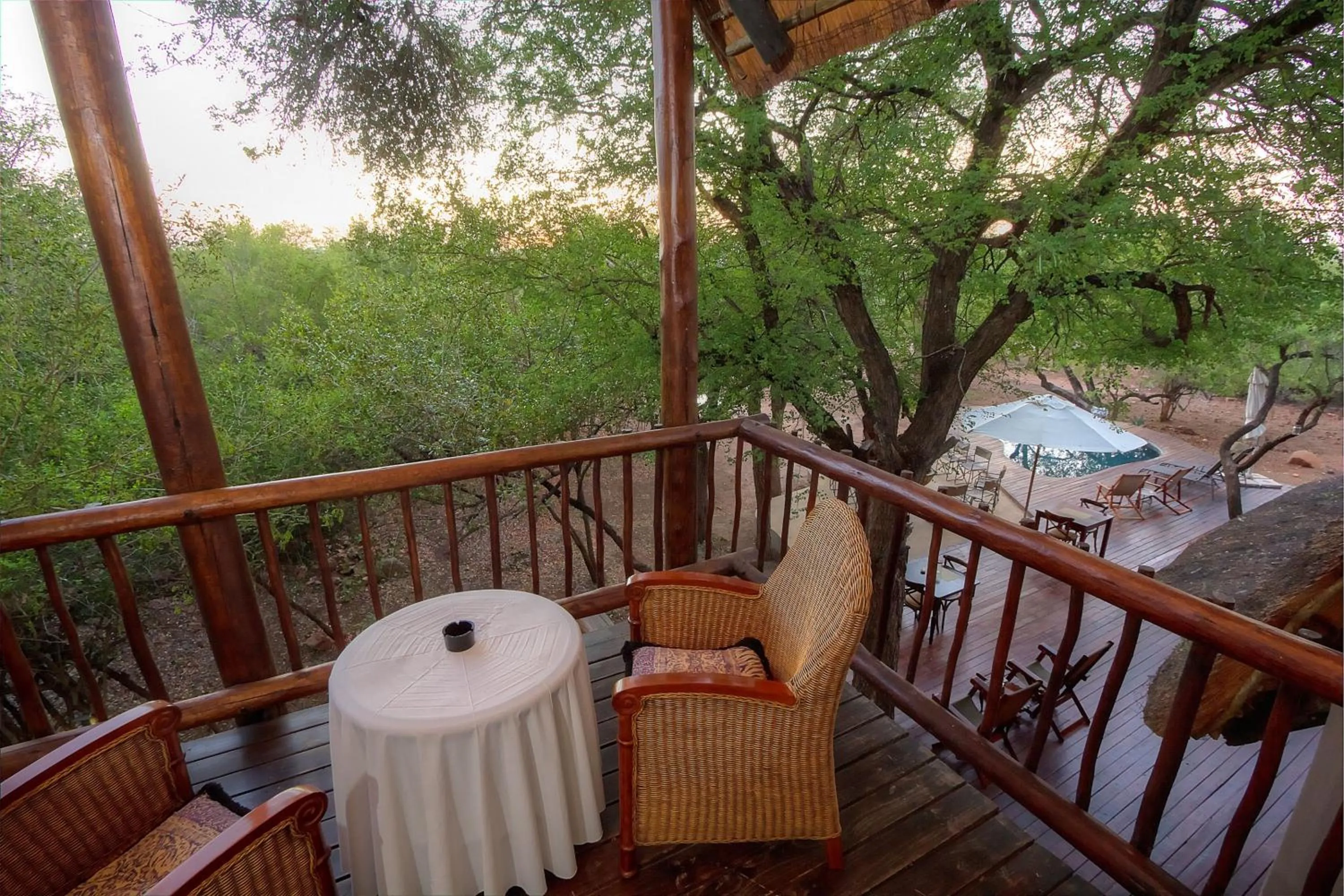 Balcony/Terrace in Mvuradona Safari Lodge