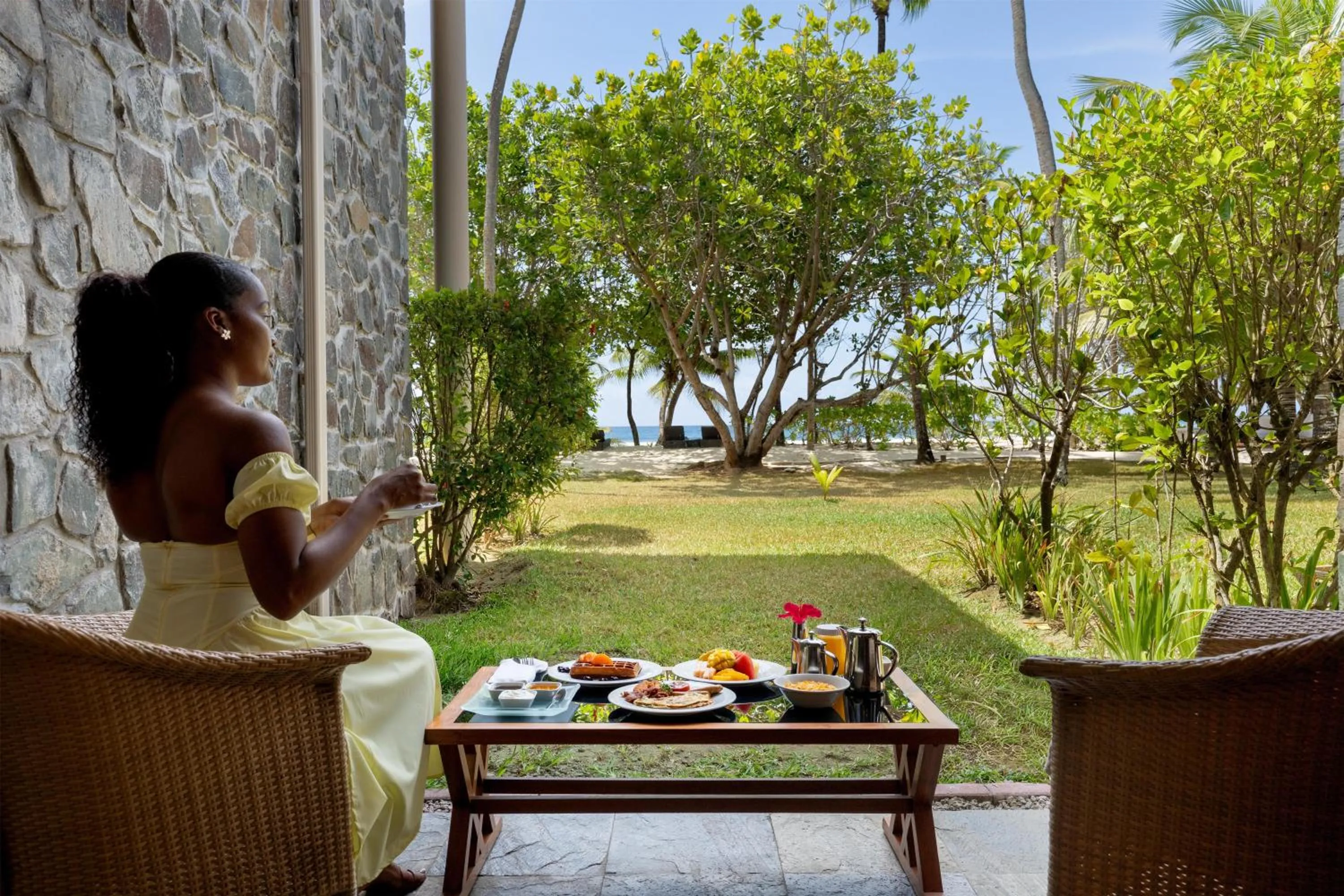 Breakfast in Kempinski Seychelles Resort