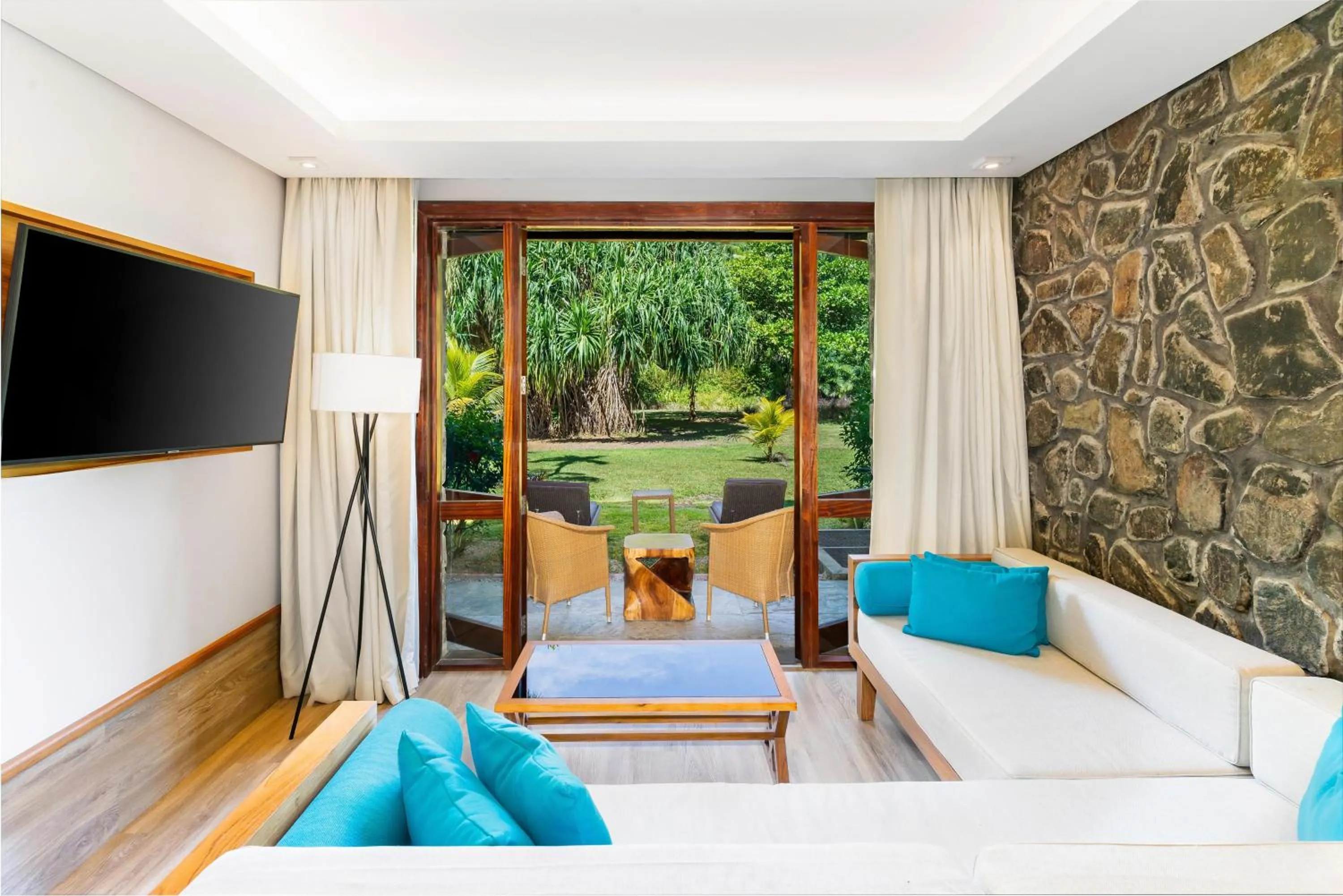 Bedroom in Kempinski Seychelles Resort