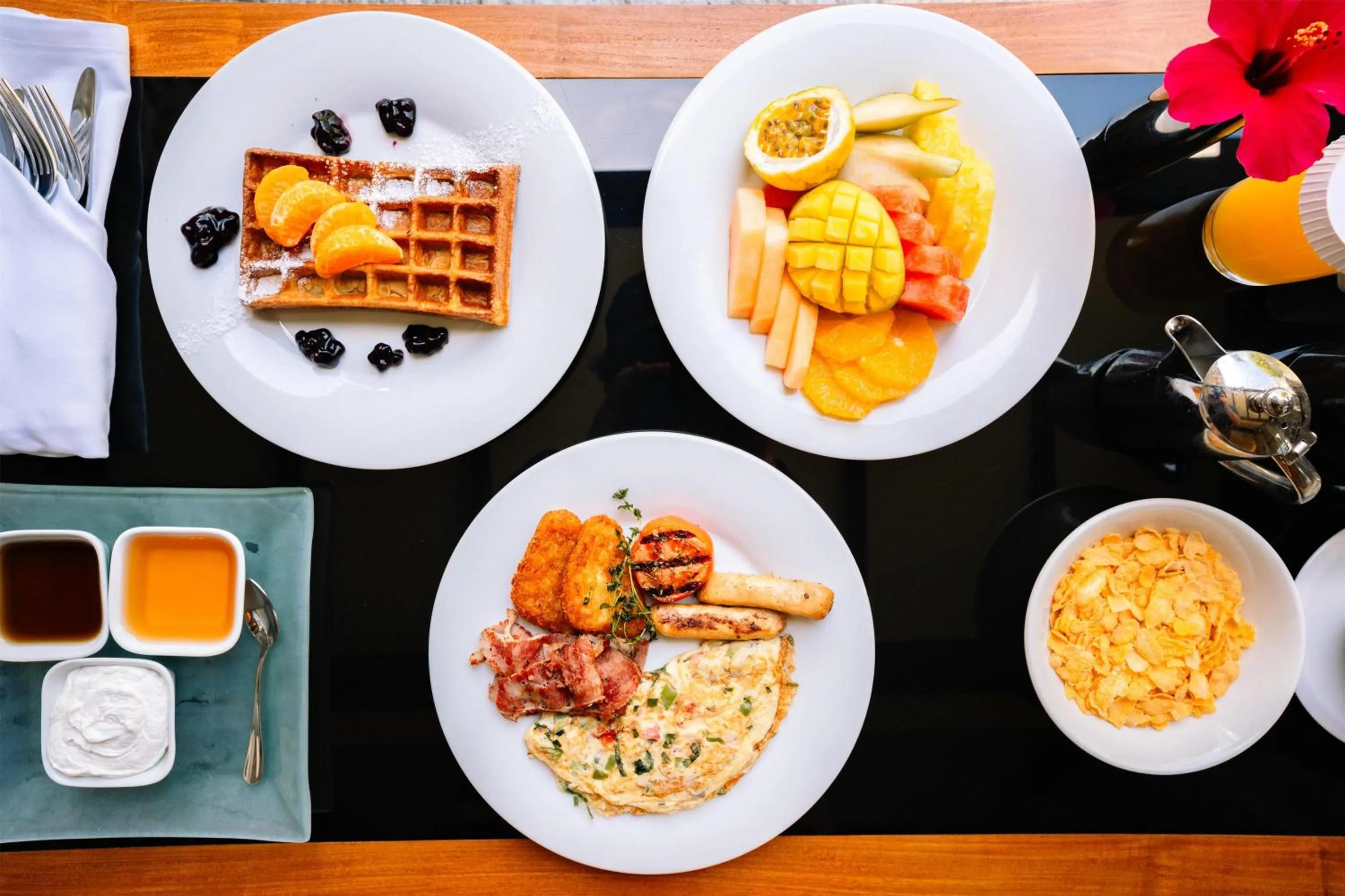 Breakfast in Kempinski Seychelles Resort