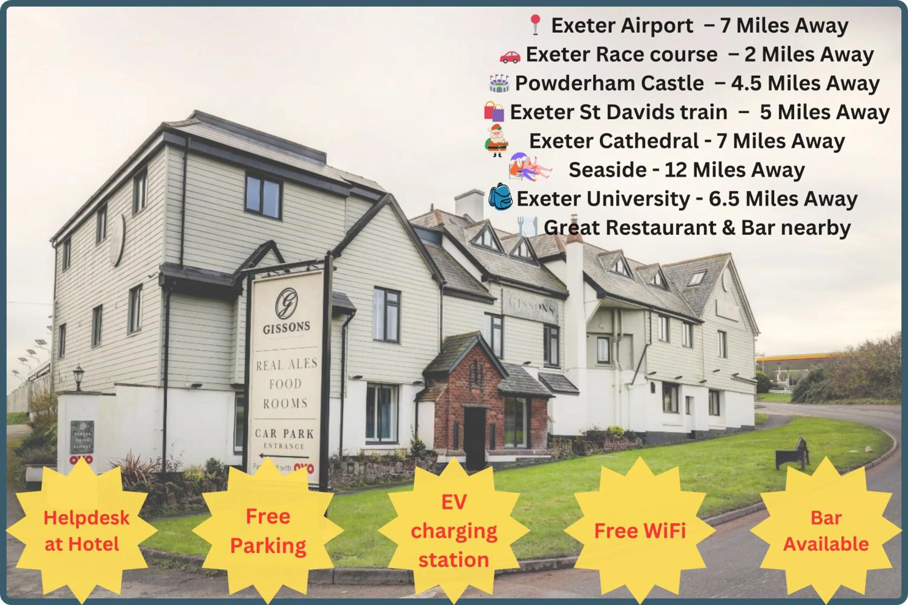 Property building in The Gissons Hotel - Exeter Airport & M5