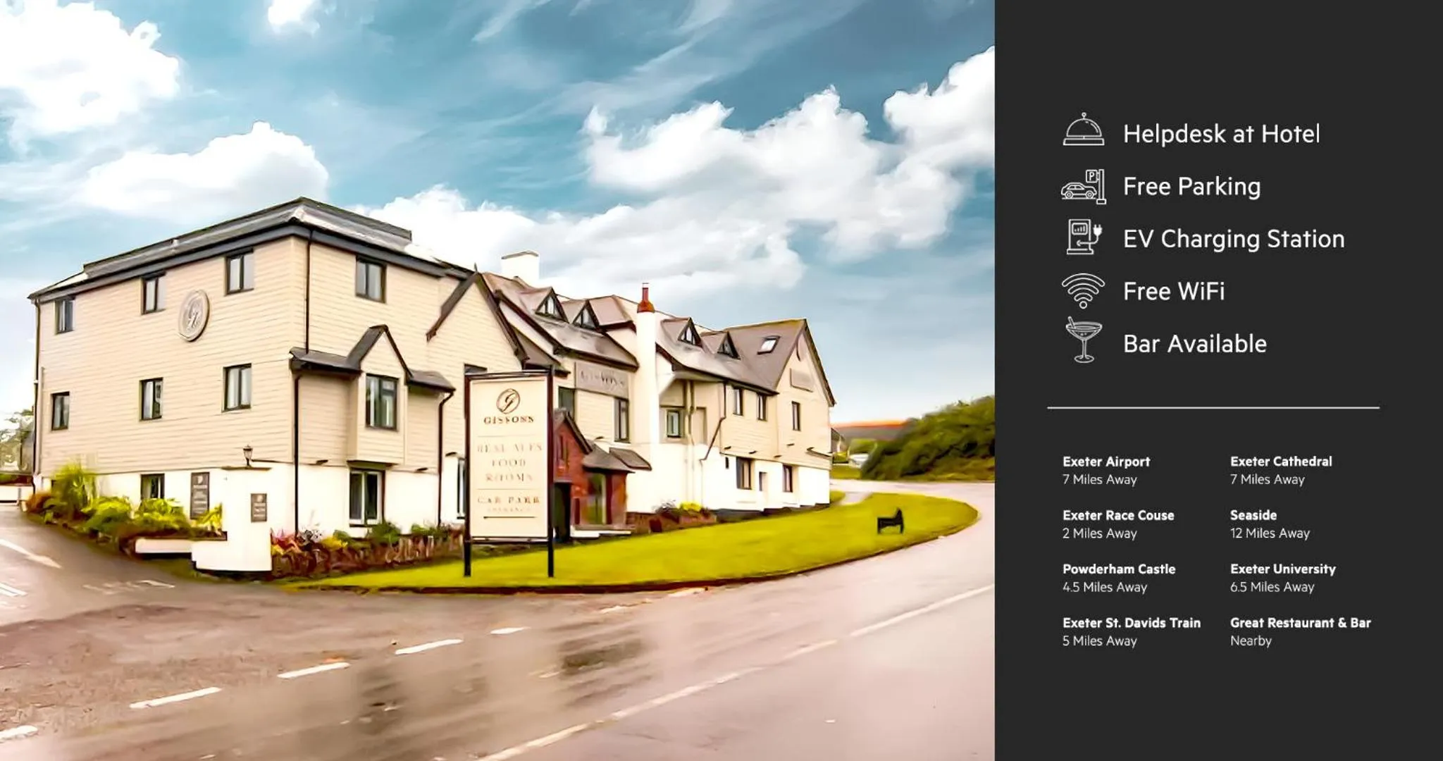 Property building in The Gissons Hotel - Exeter Airport & M5