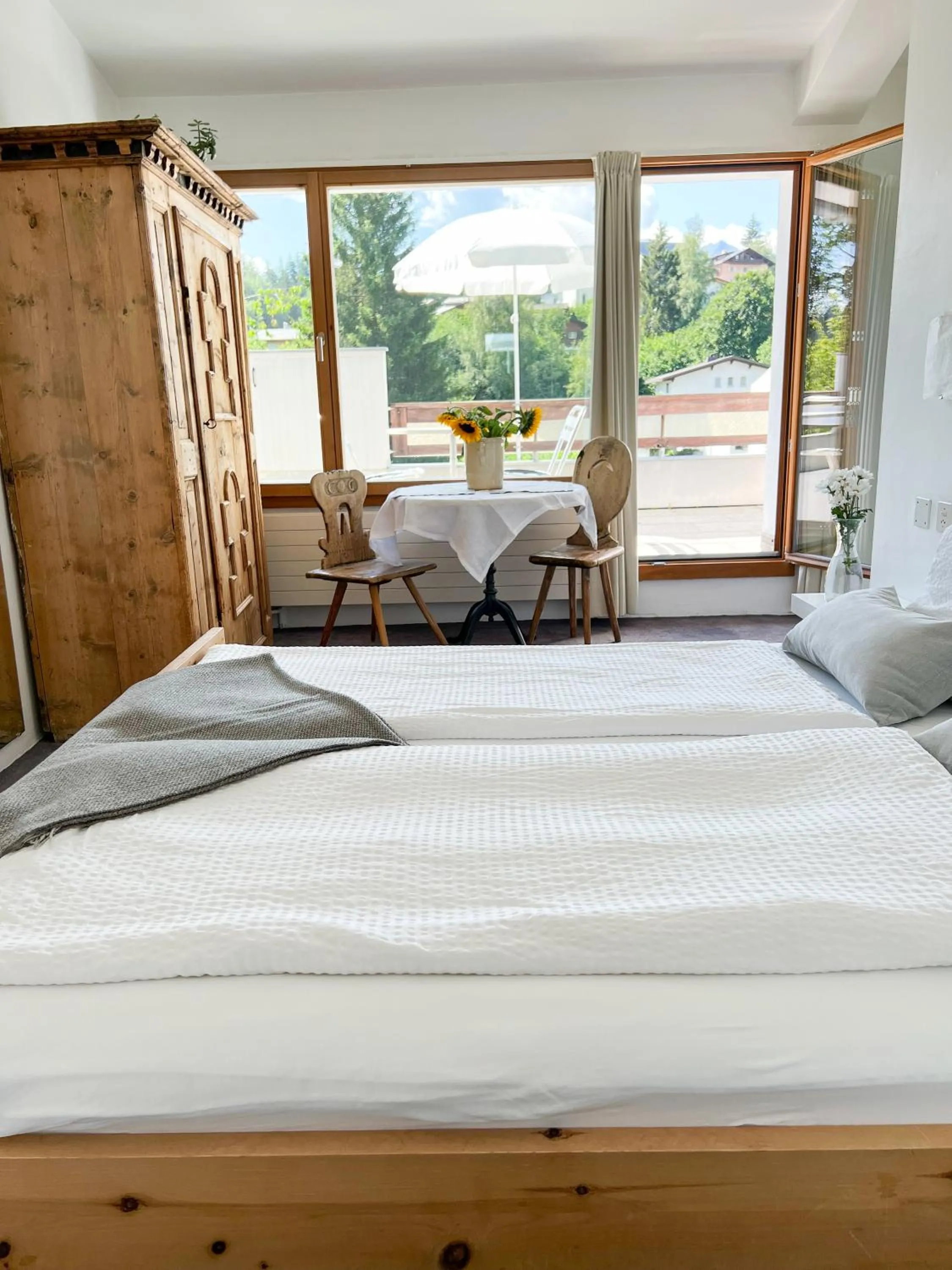 Balcony/Terrace, Bed in Casa Las Caglias