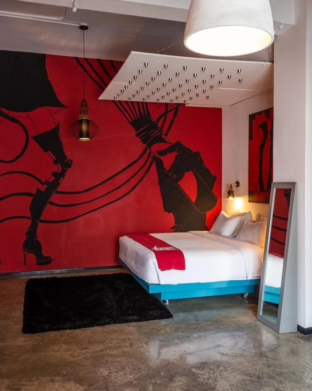 Bed in Tantalo Hotel - Kitchen - Roofbar