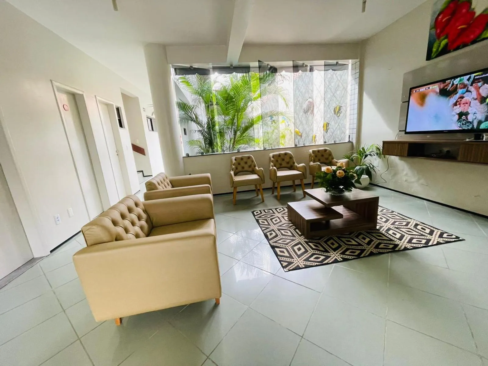 Lobby or reception in Hotel Poyares