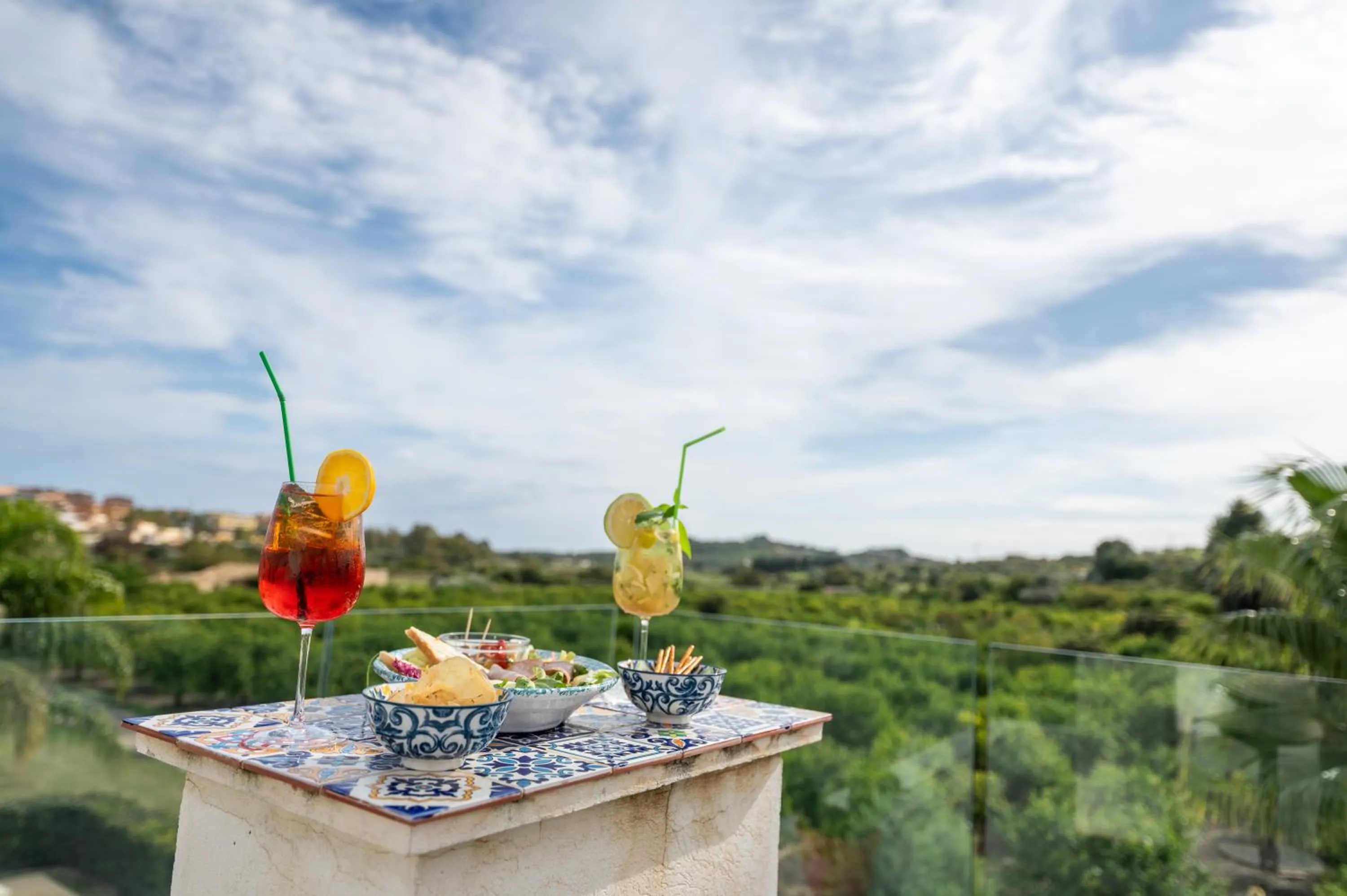 Natural landscape in Villa Landolina