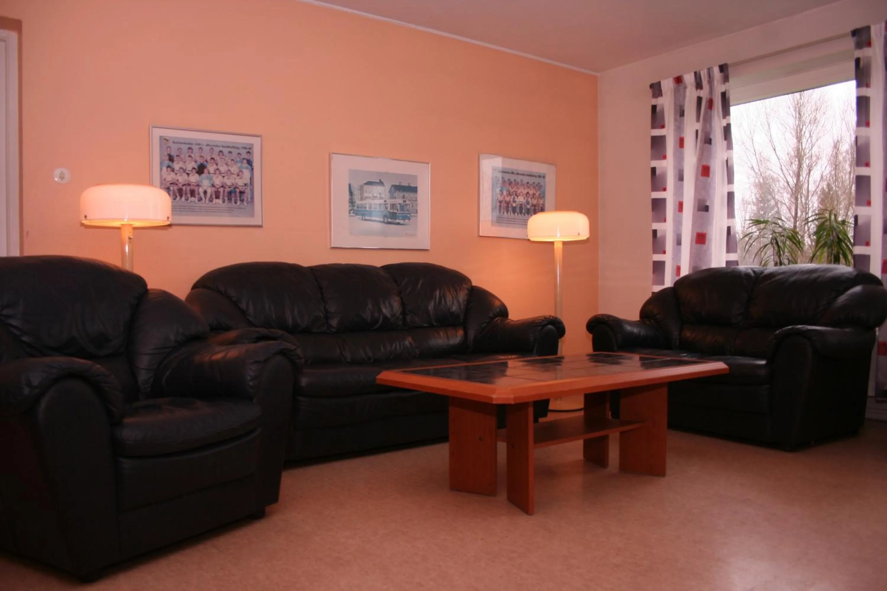 Communal lounge/ TV room in Ekbackens Vandrarhem