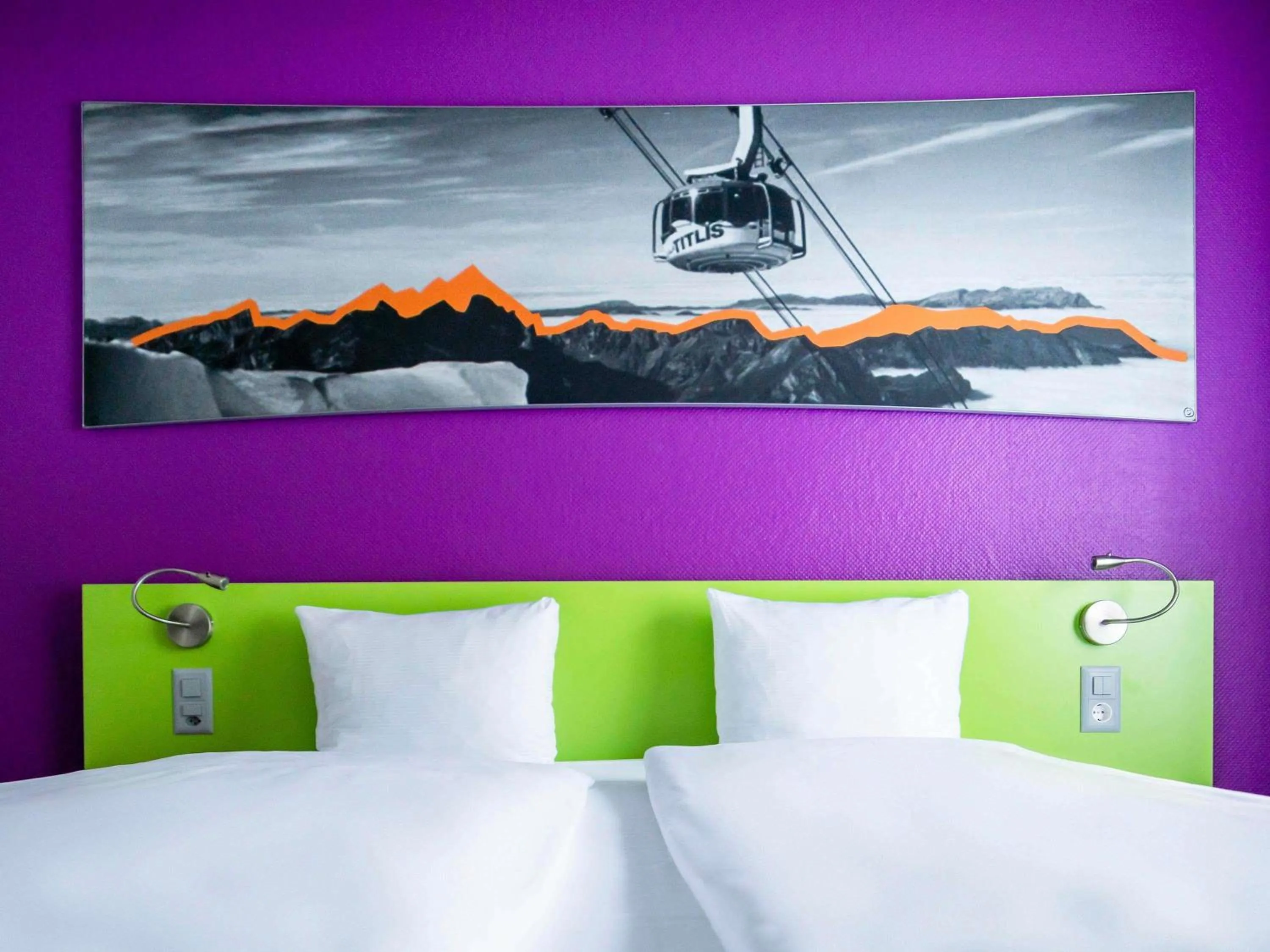 Bedroom, Bed in ibis Styles Luzern