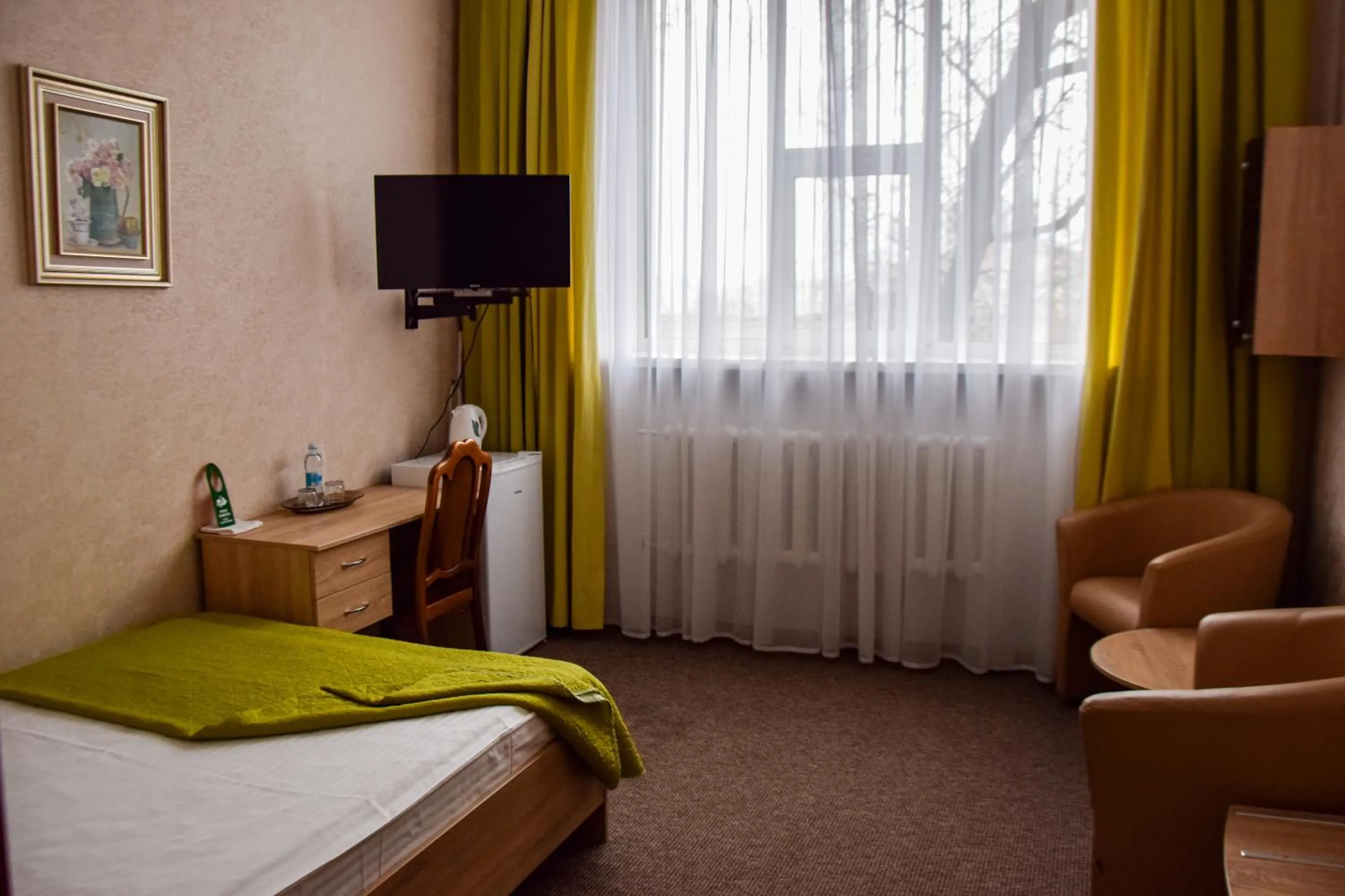 TV and multimedia, Bed in Dnipro Hotel