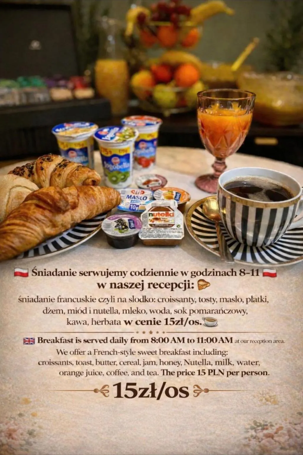 Breakfast in Triton Park Apartments