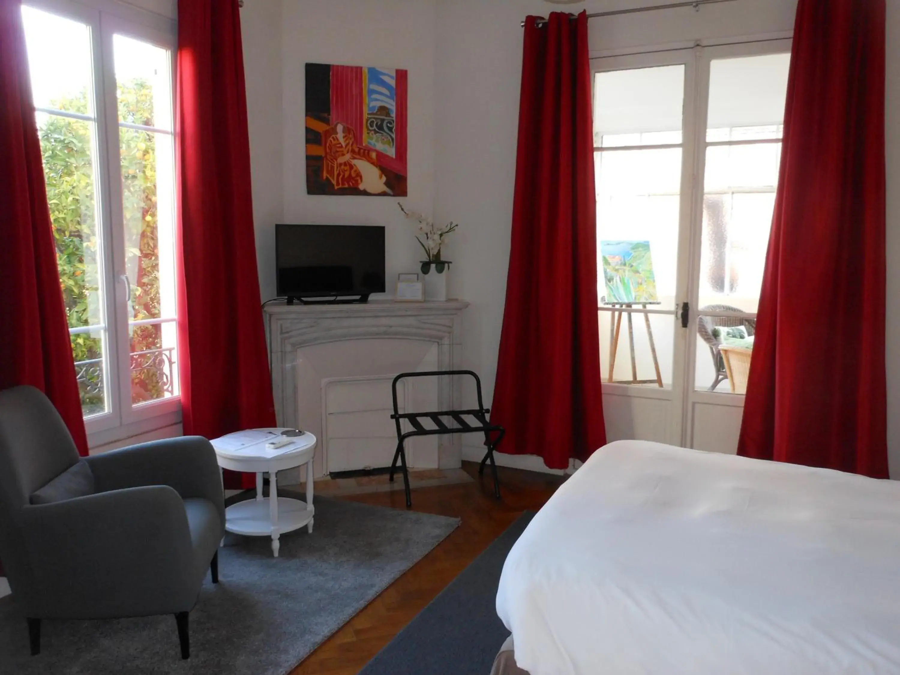 Decorative detail, Bed in Hotel Villa Les Cygnes