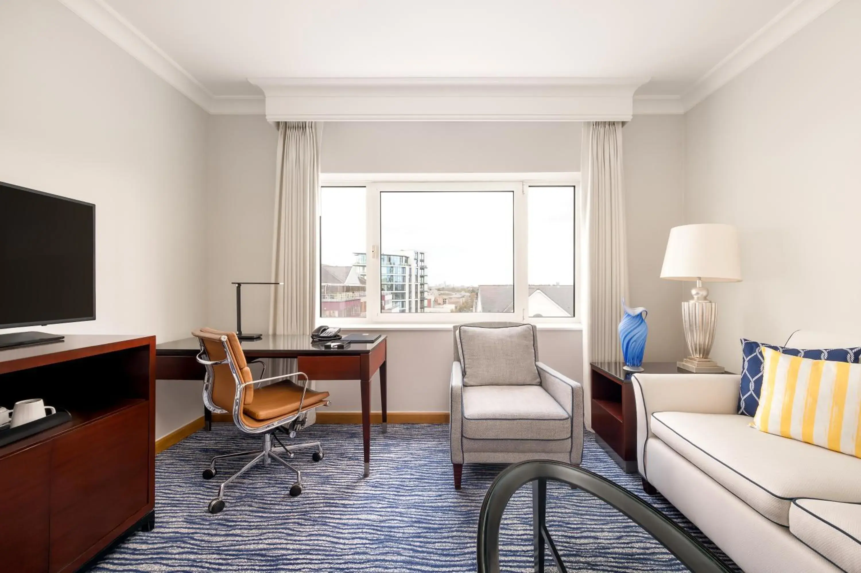 Living room, Bed in The Chelsea Harbour Hotel and Spa Living room, Bed in The Chelsea Harbour Hotel and Spa