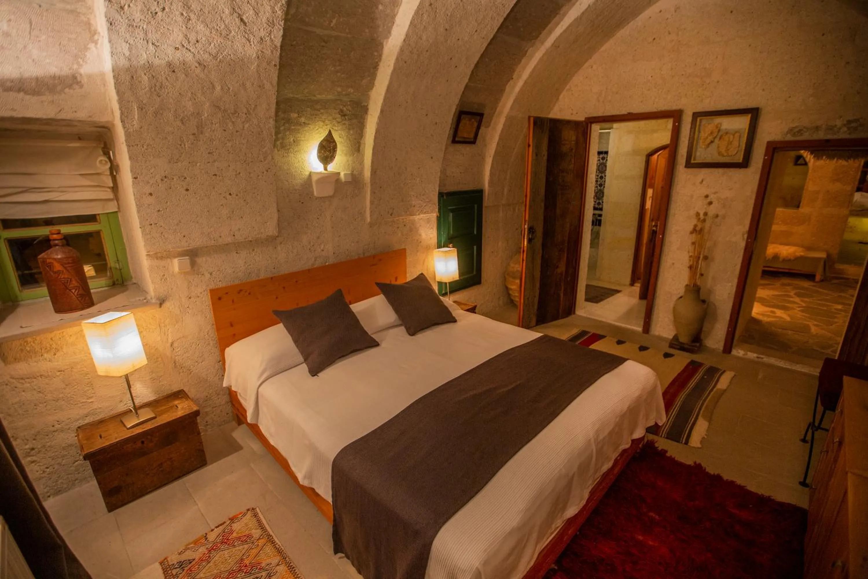 Bed in Asmalı Cave House