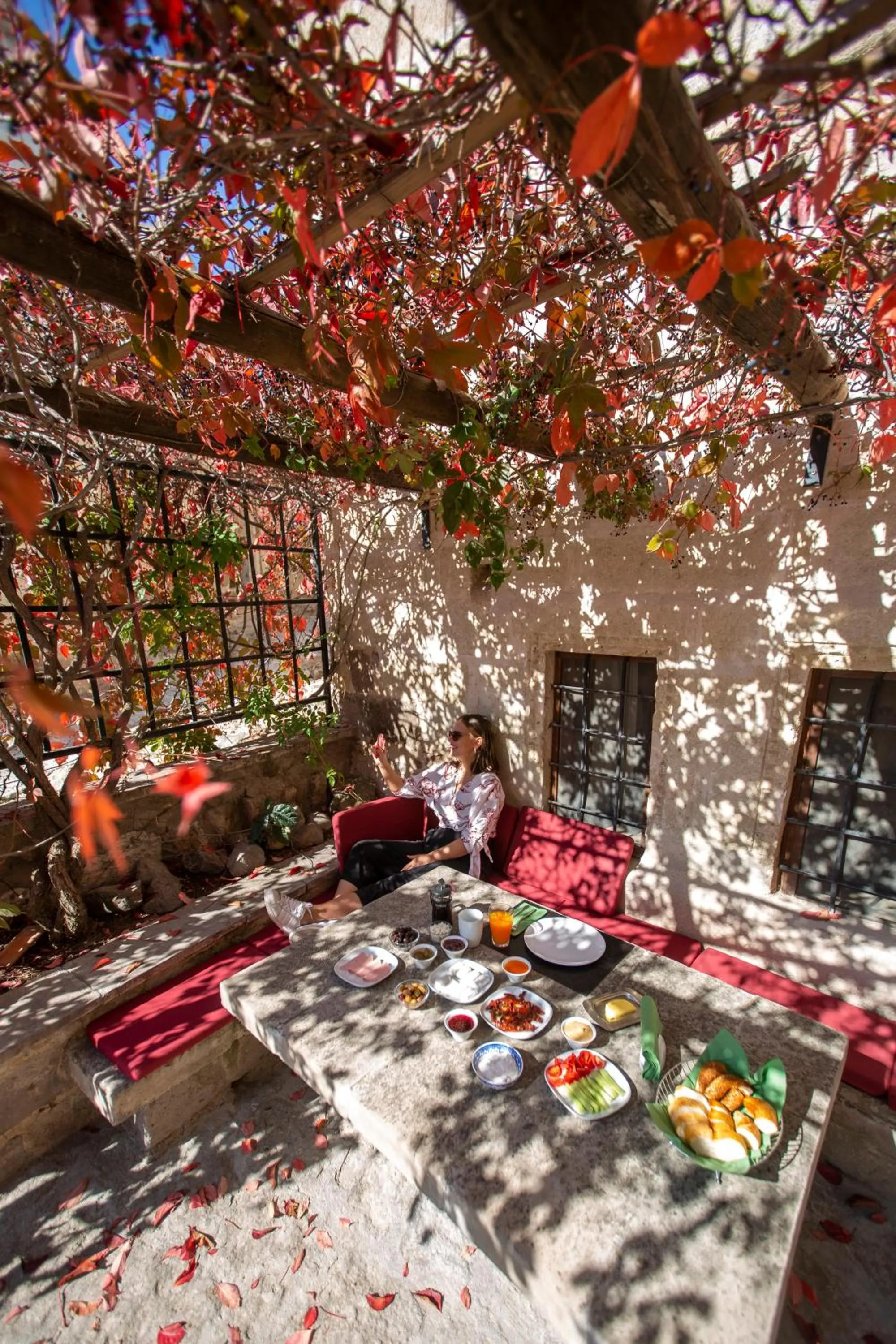 Patio in Asmalı Cave House