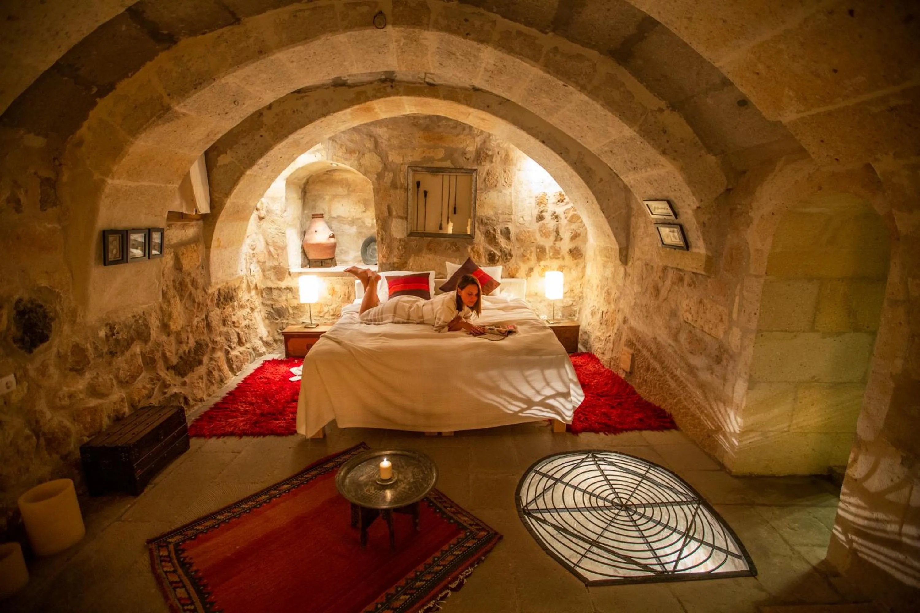 Bedroom, Bed in Asmalı Cave House