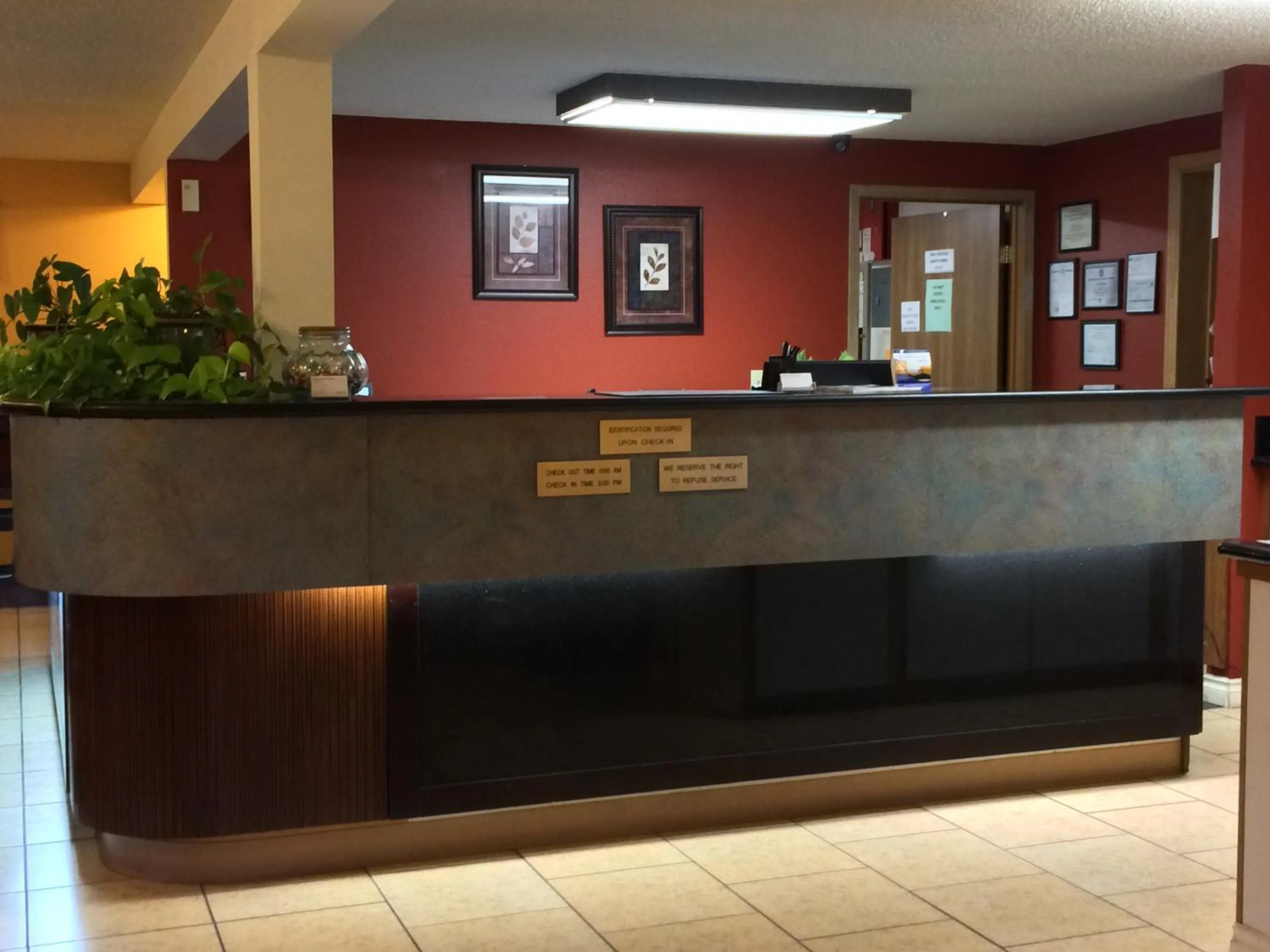 Lobby or reception in King Oscar Motel Centralia
