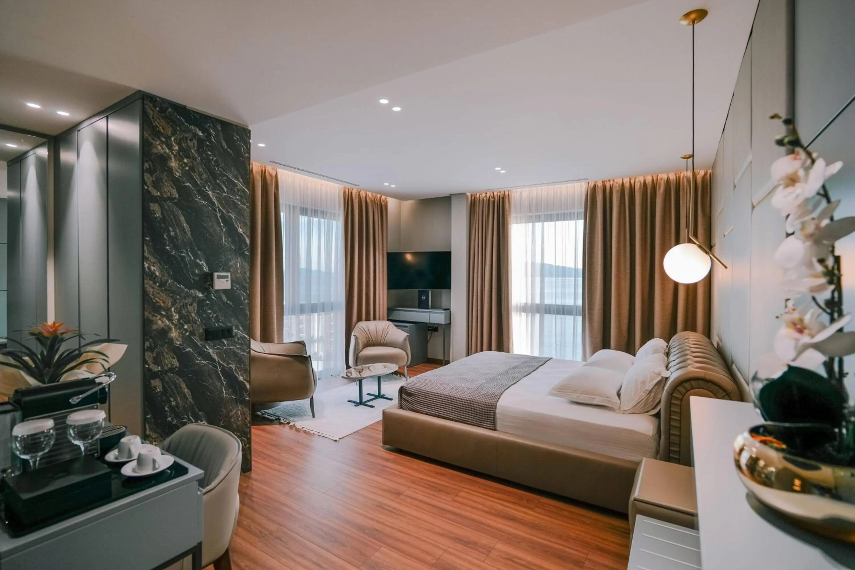 Bed in Hotel Saranda Butrinti Affiliated by Meliá