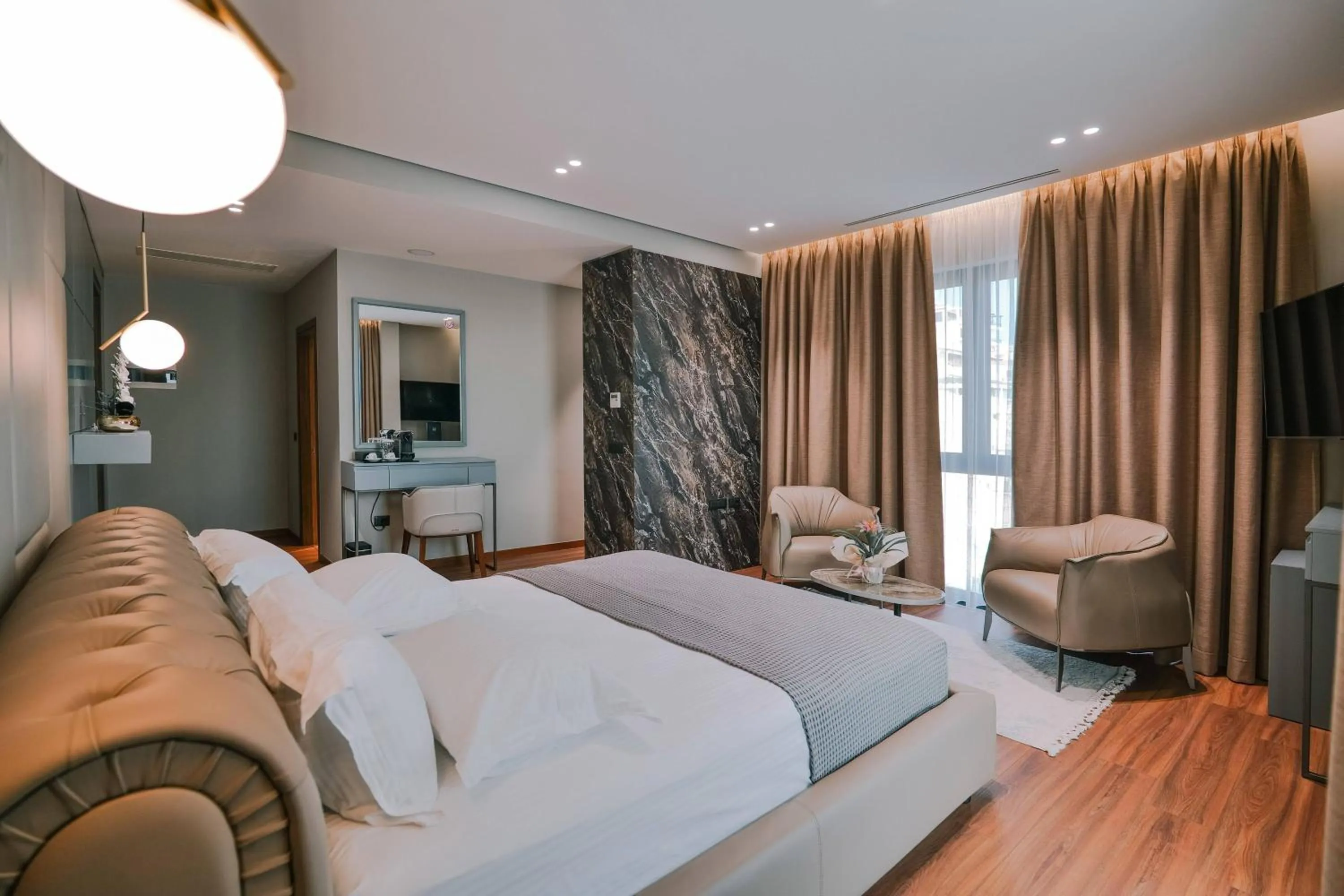 Bed in Hotel Saranda Butrinti Affiliated by Meliá