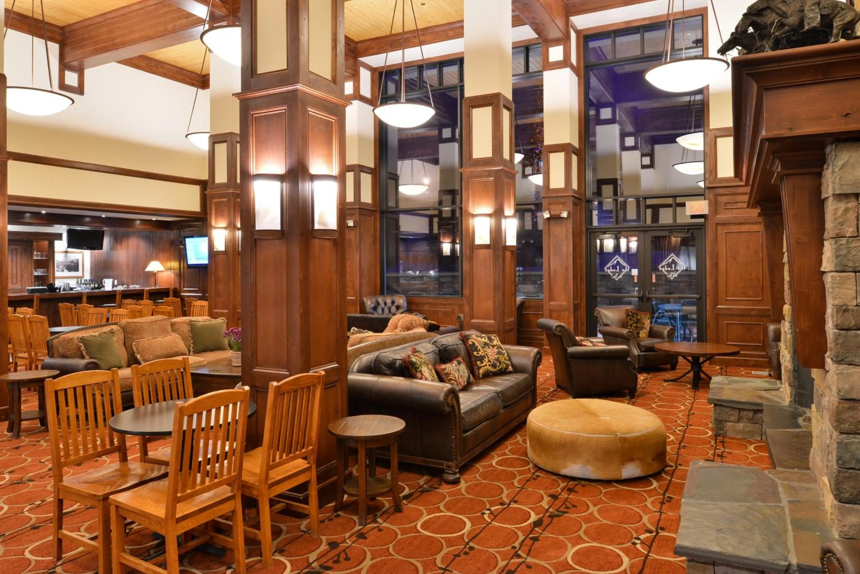 Communal lounge/ TV room in The Lodge at Big Sky