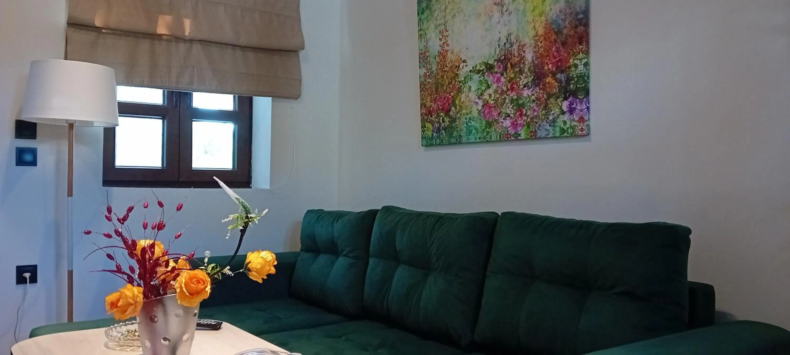 Seating area in Abi Luxury Villas