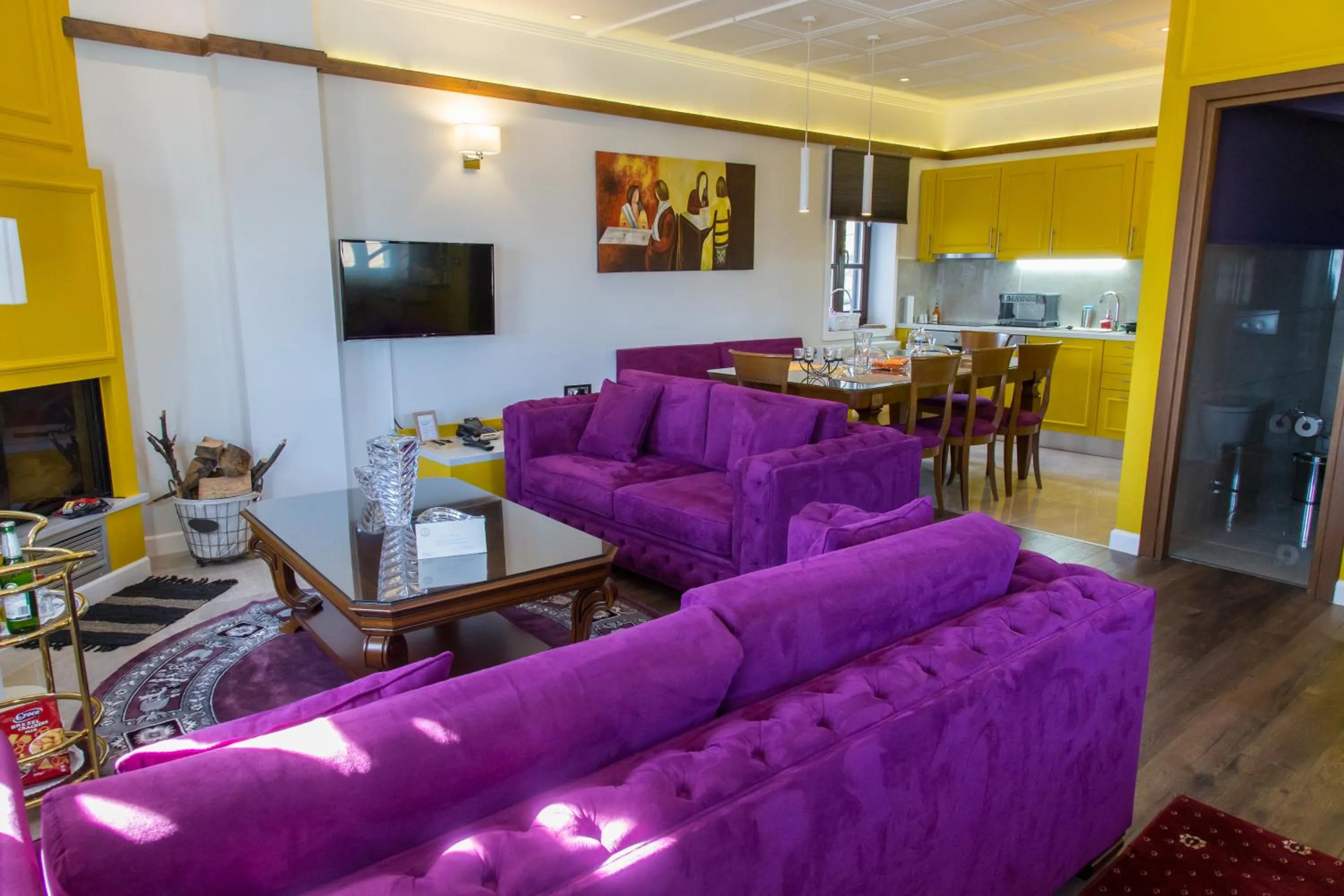 Seating area in Abi Luxury Villas