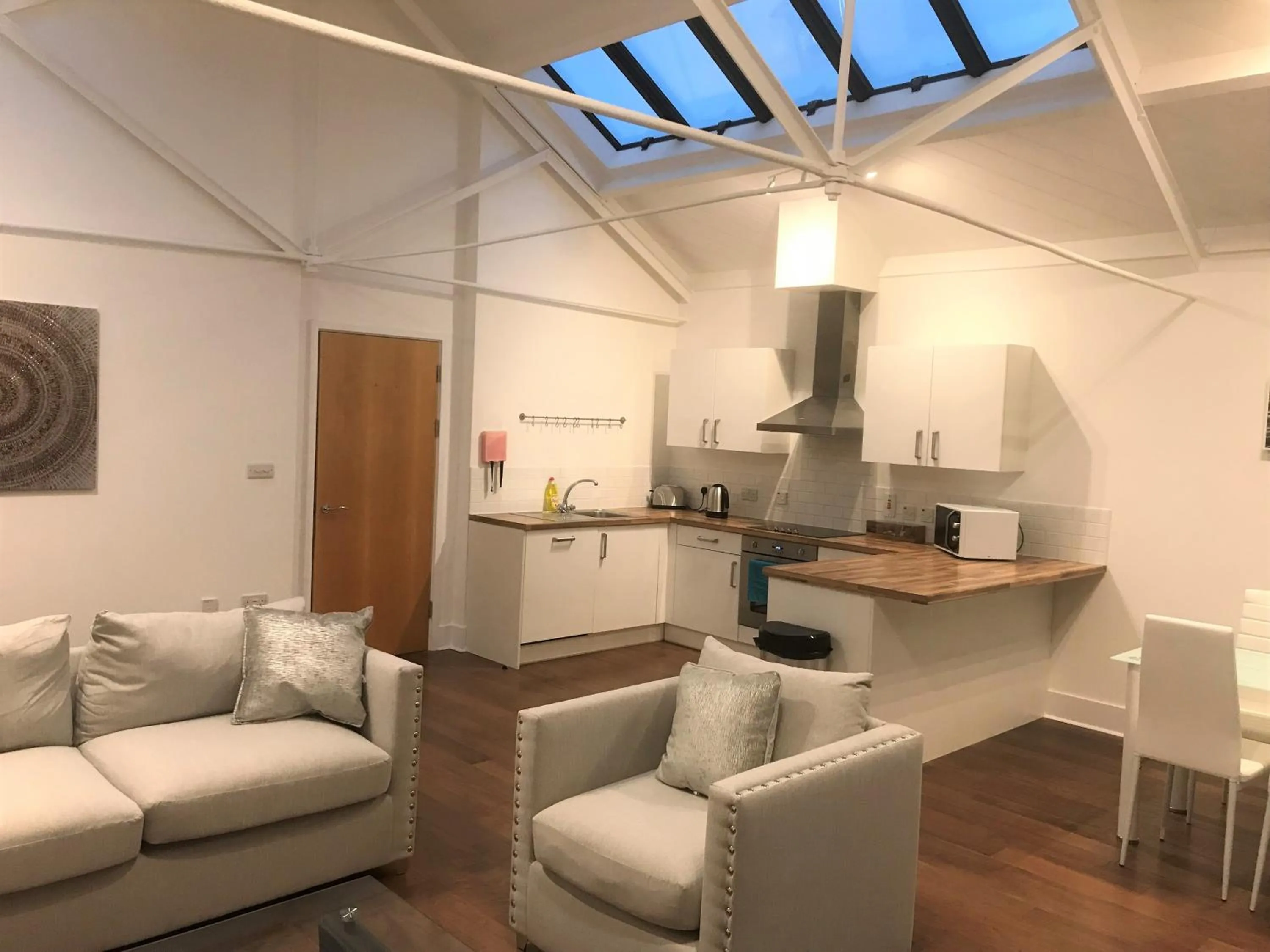 Living room in Ice House Apartments