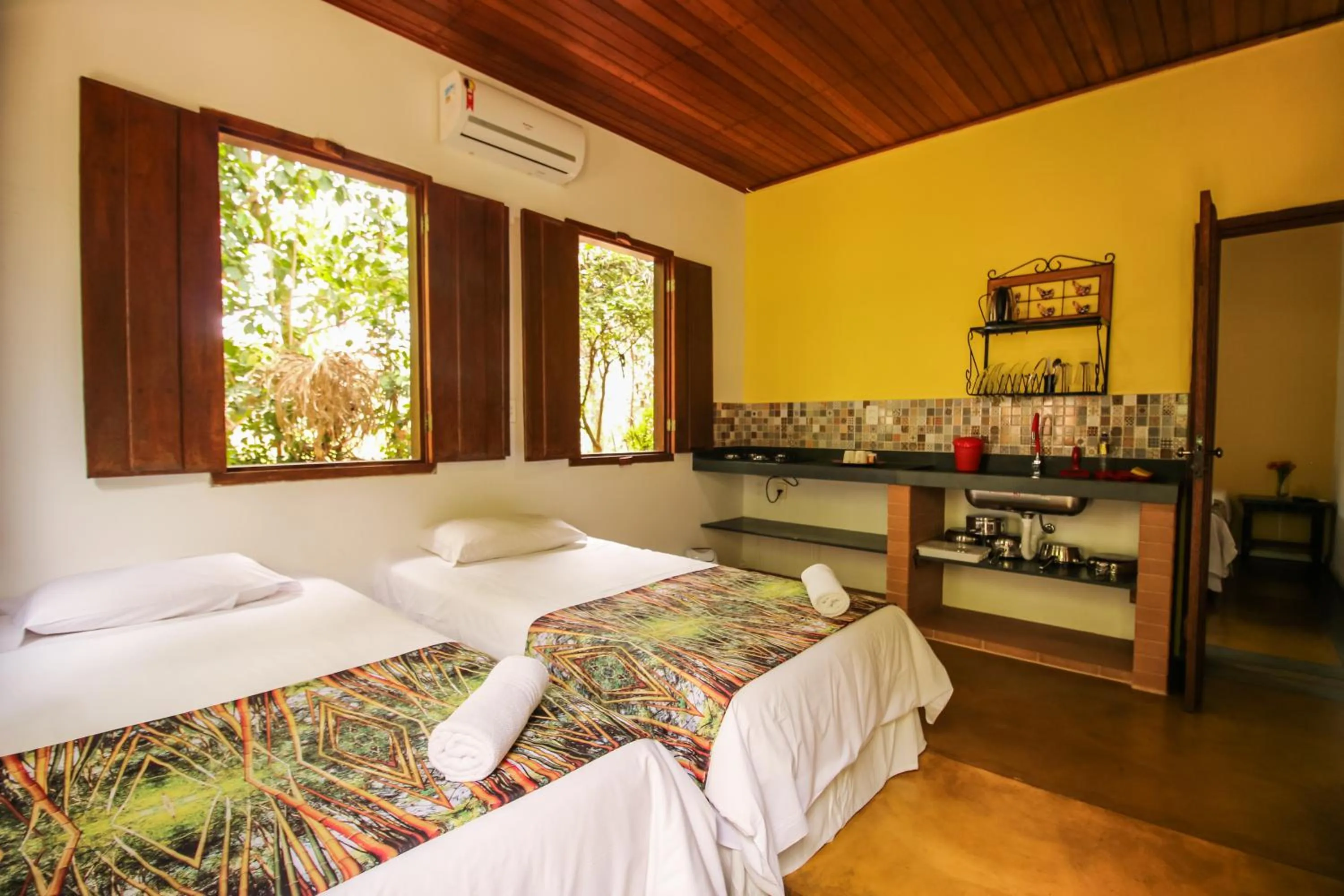 Bed in Pousada Arvoredo