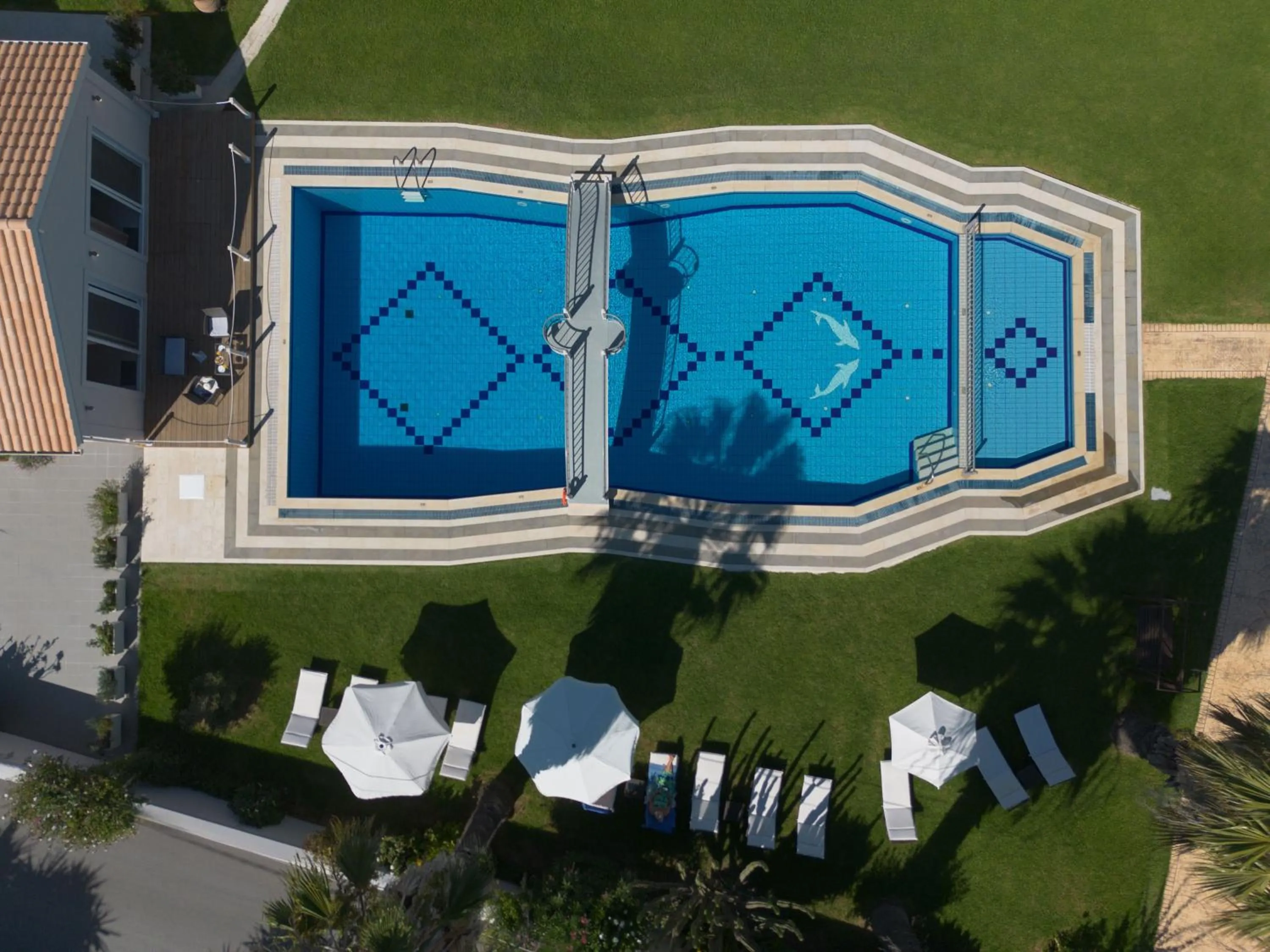 Bird's eye view in Dimitris Apartments