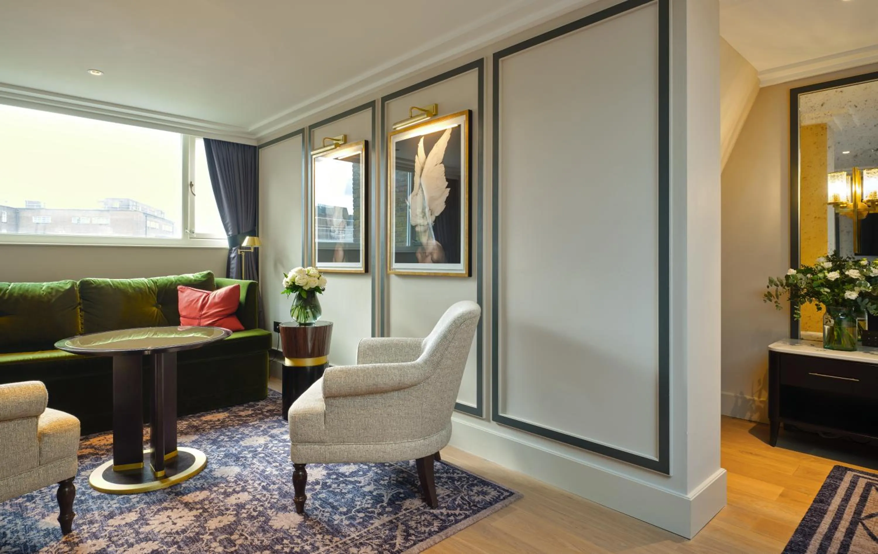Living room in The Mayfair Townhouse - an Iconic Luxury Hotel