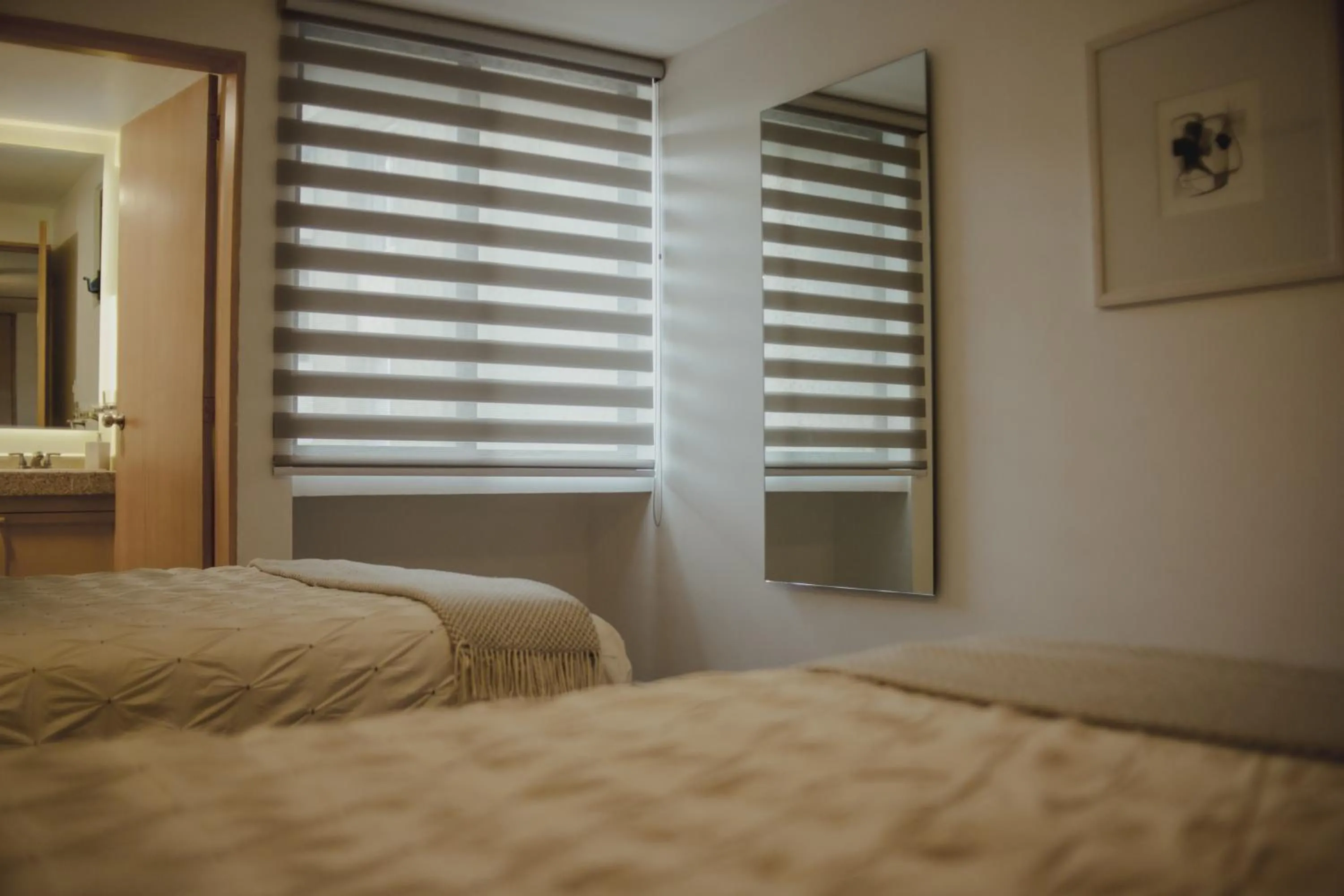 Photo of the whole room, Bed in Departamento con gran diseño cerca de Poliforum