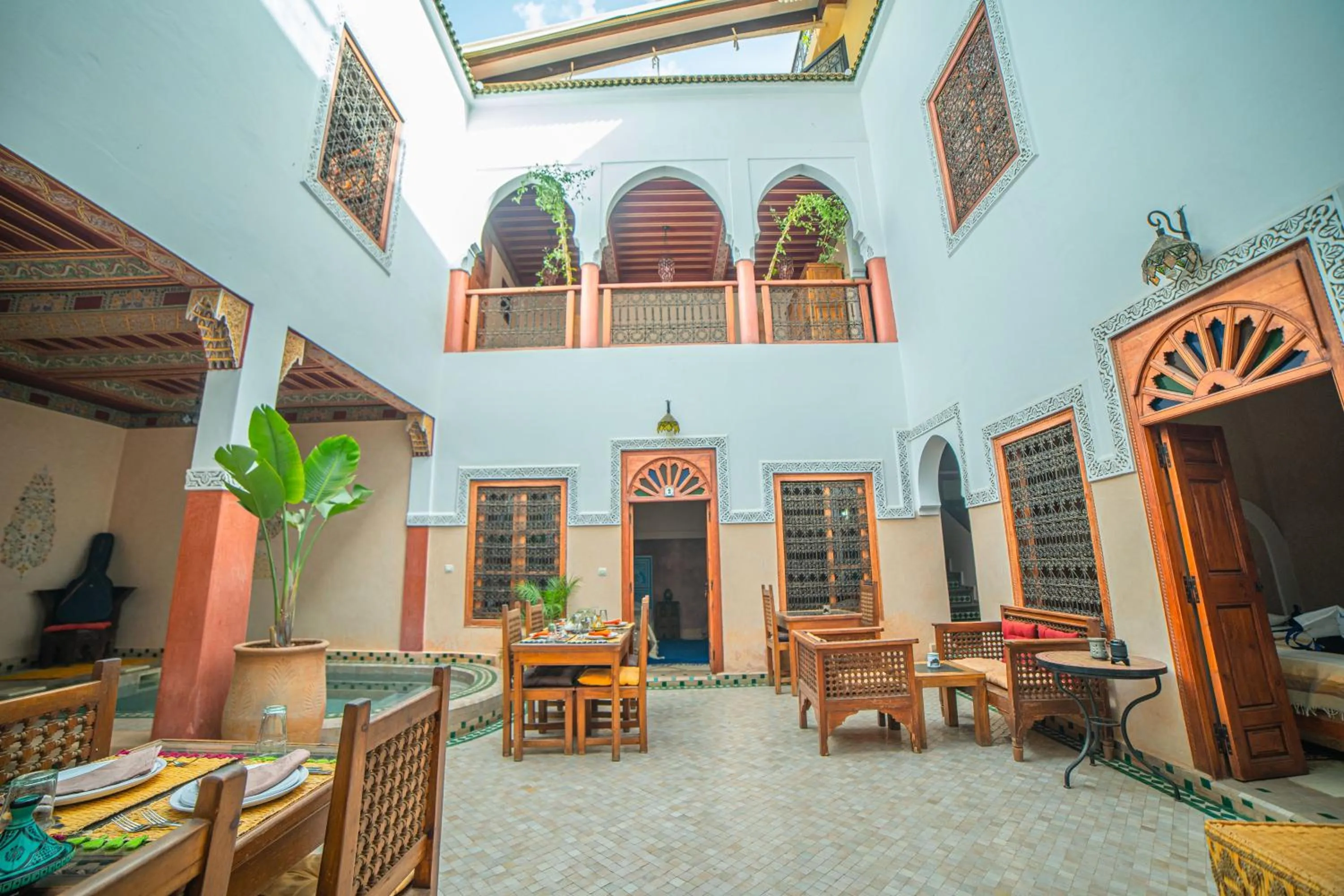 Patio in Riad Euphorbe
