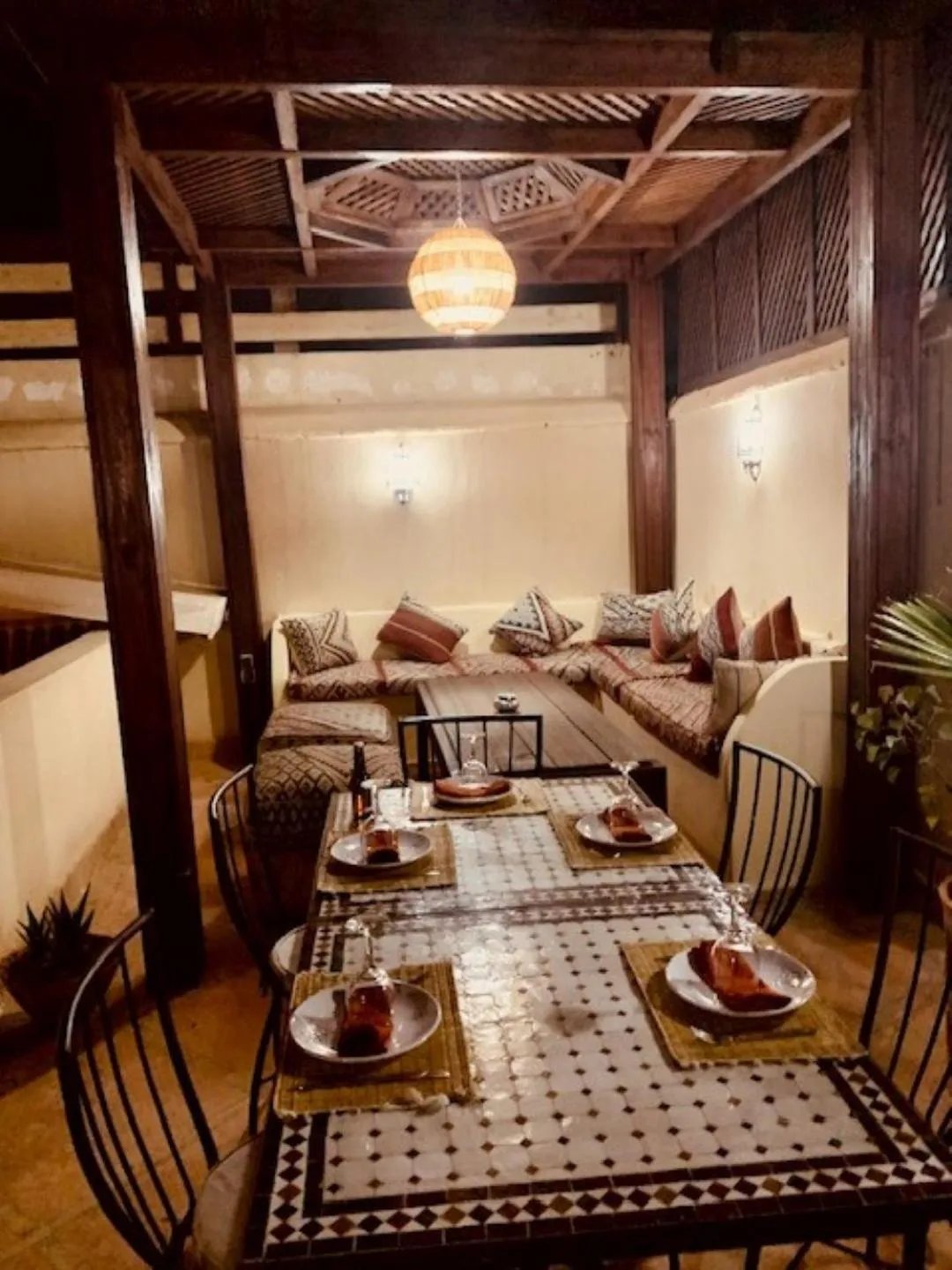 Living room in Riad Euphorbe