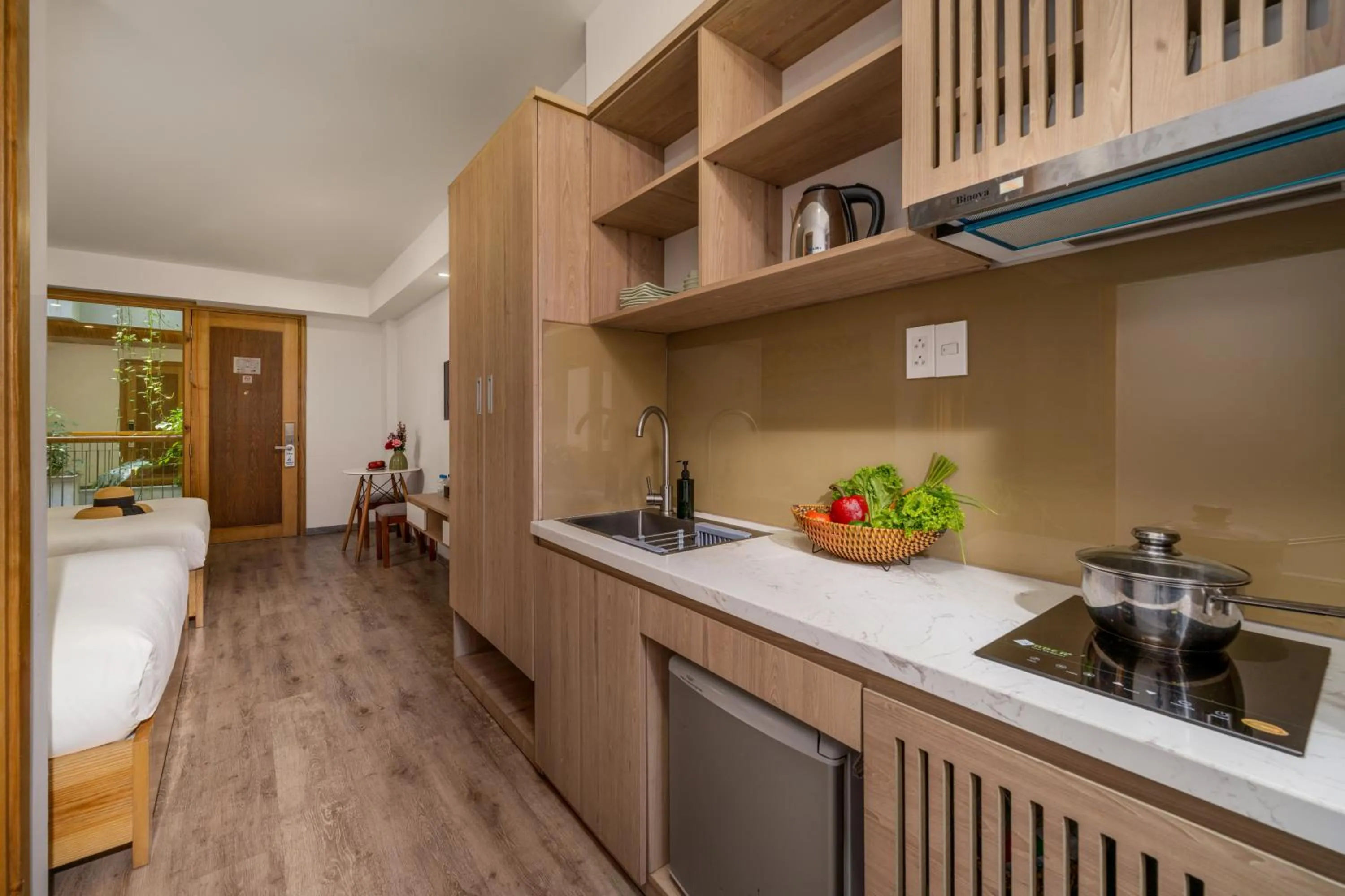Kitchen or kitchenette in Lahome Boutique Villa and Apartment