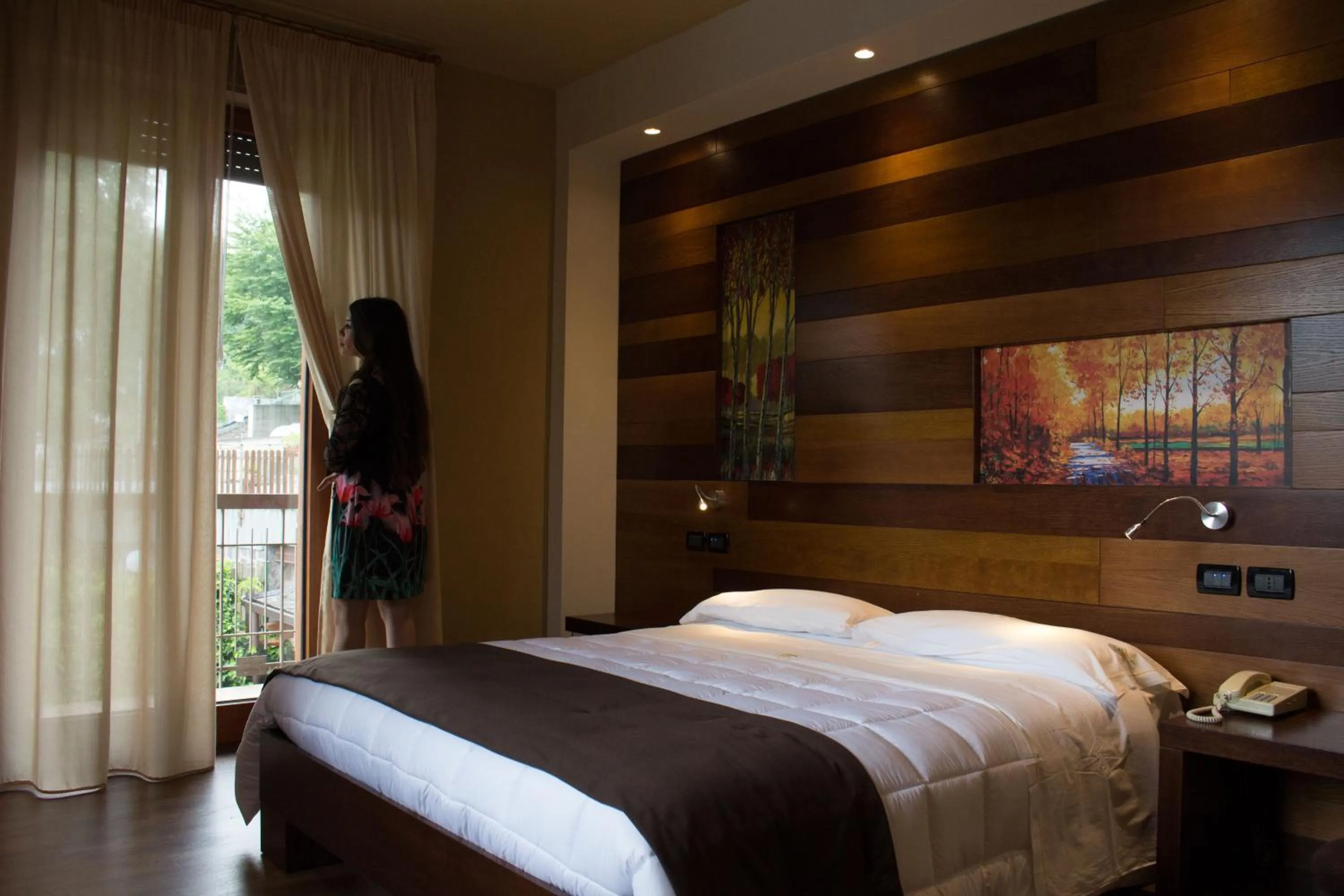 Balcony/Terrace, Bed in Hotel Centrale