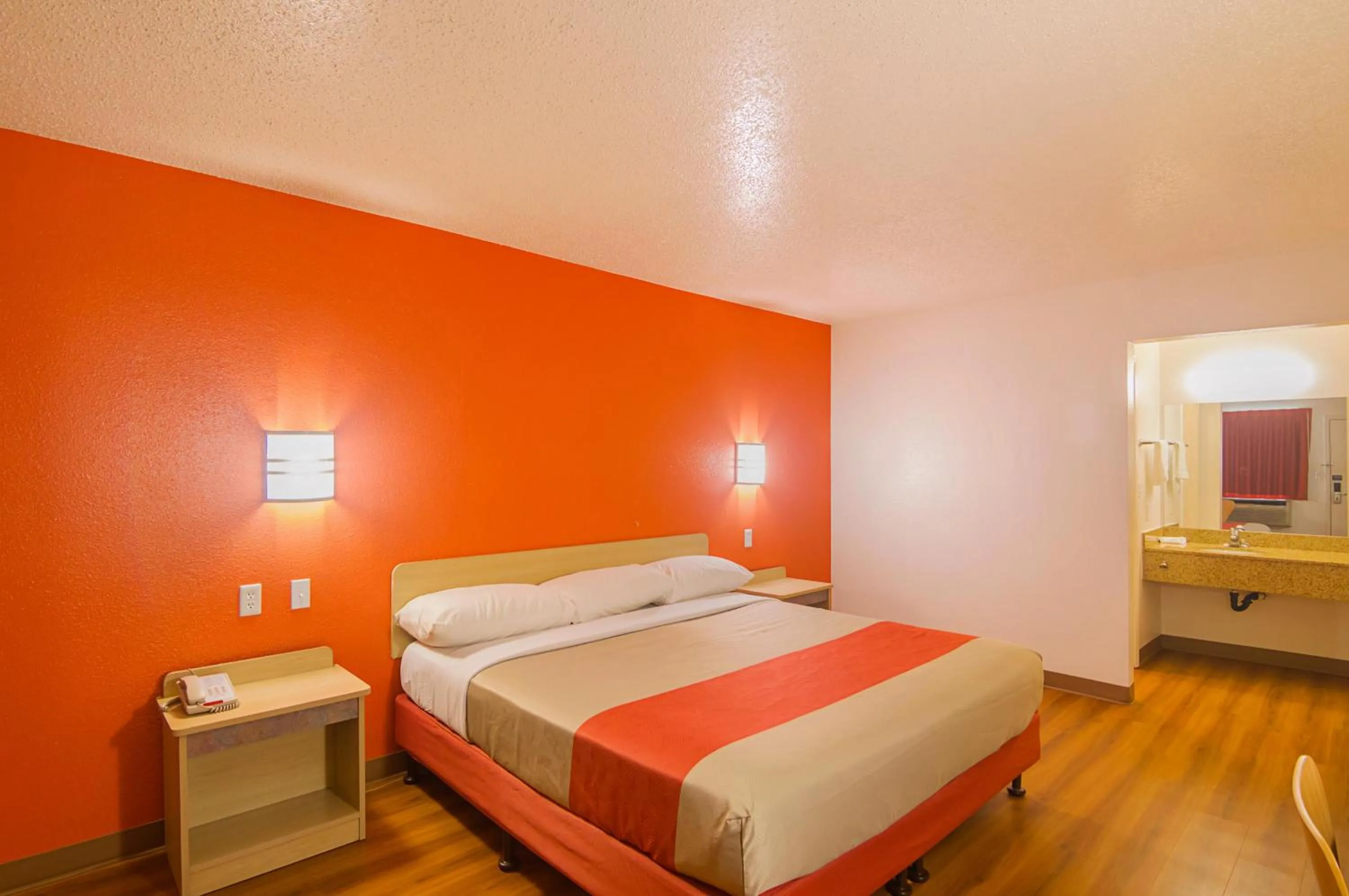 Bed in Motel 6-Dayton, OH