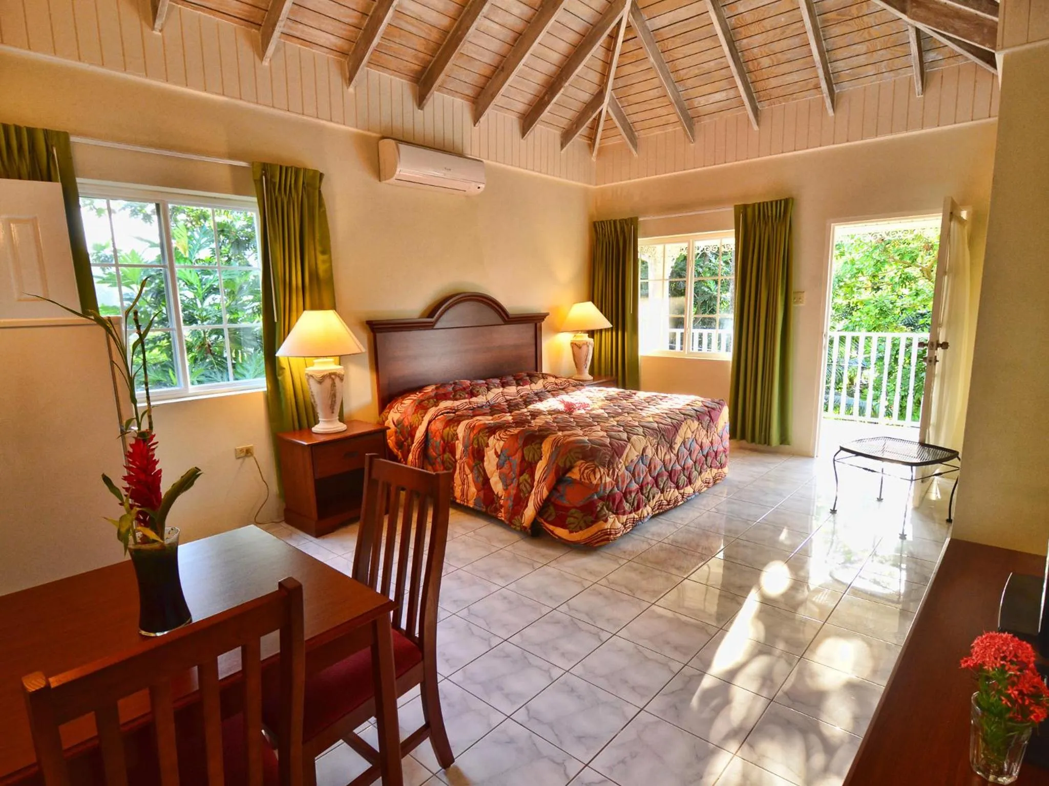 Bed in Tropical Lagoon Resort