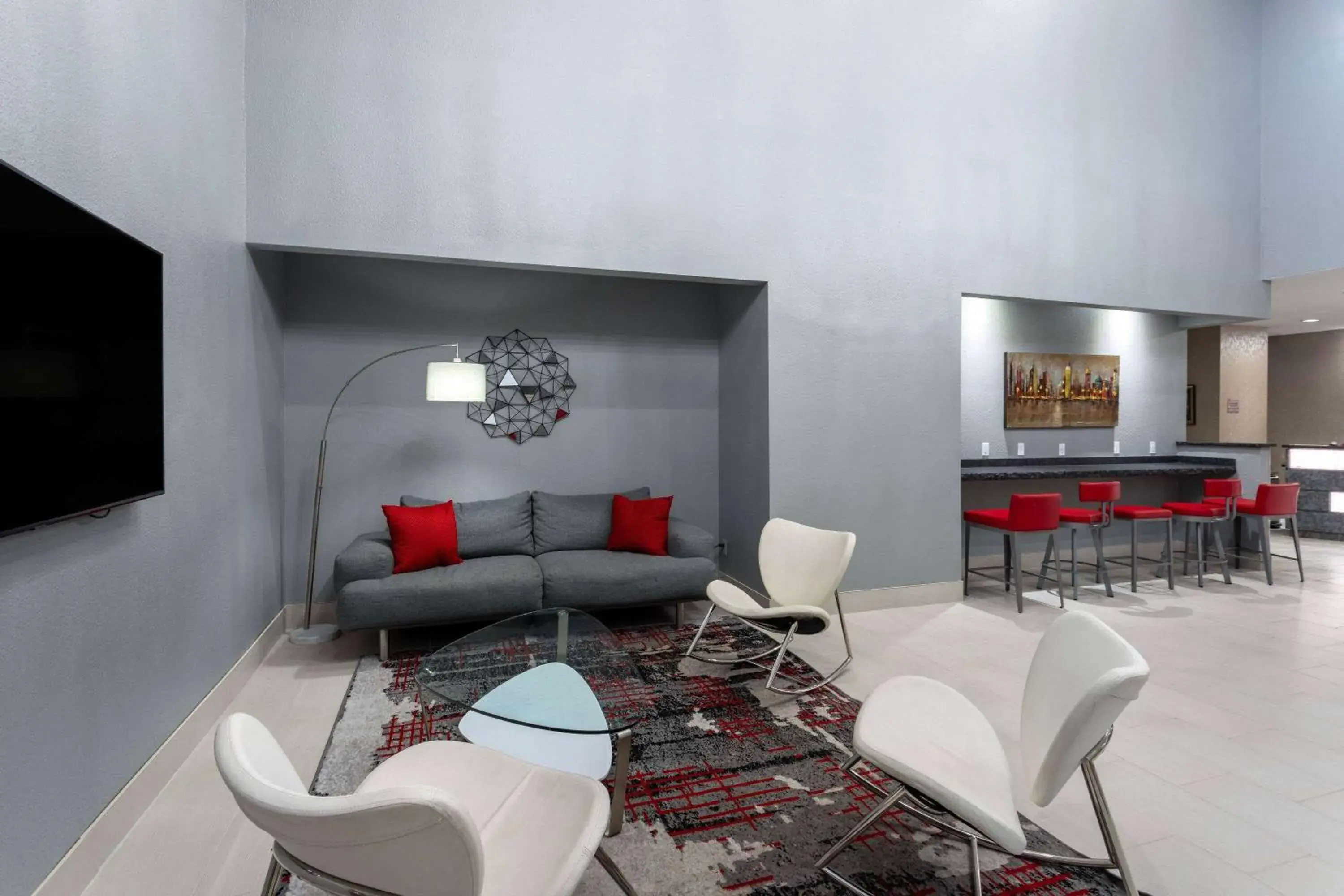 Lobby or reception in Ramada by Wyndham Sellersburg/Louisville North Lobby or reception in Ramada by Wyndham Sellersburg/Louisville North