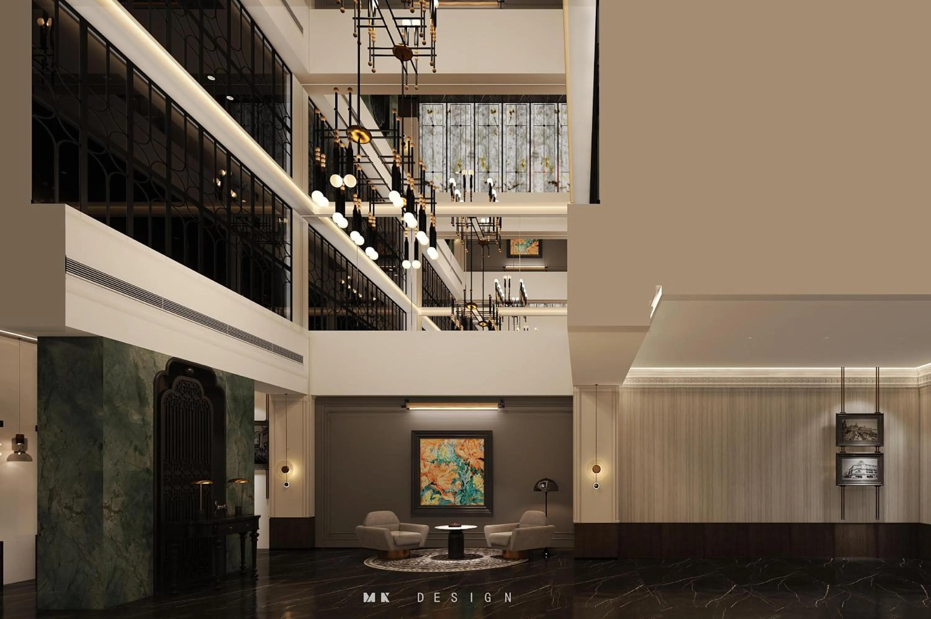 Lobby or reception in JingLai Bushe Hotel Bund Nanjing West Road Shanghai