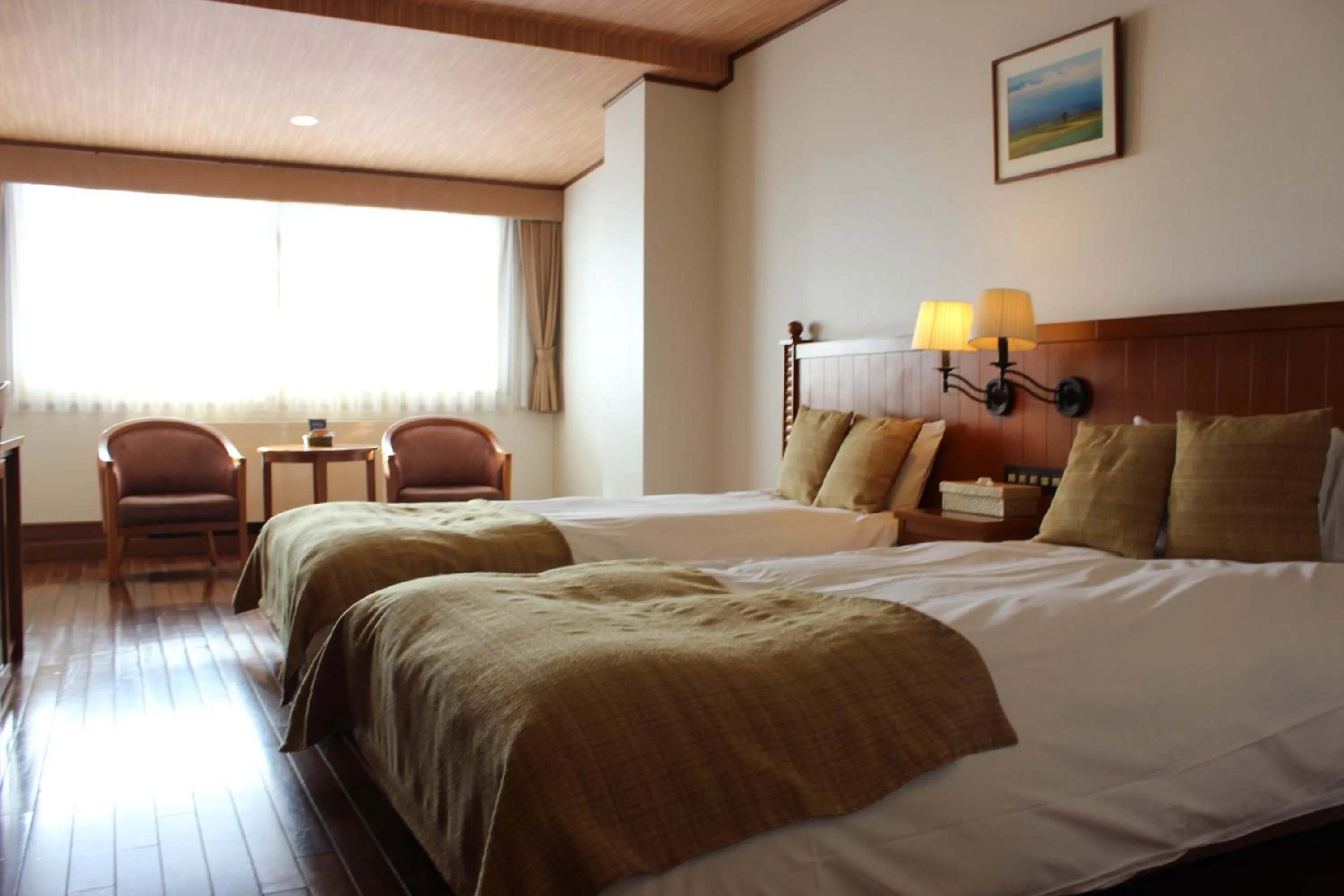 Bed in Asahidake Onsen Hotel Deer Valley