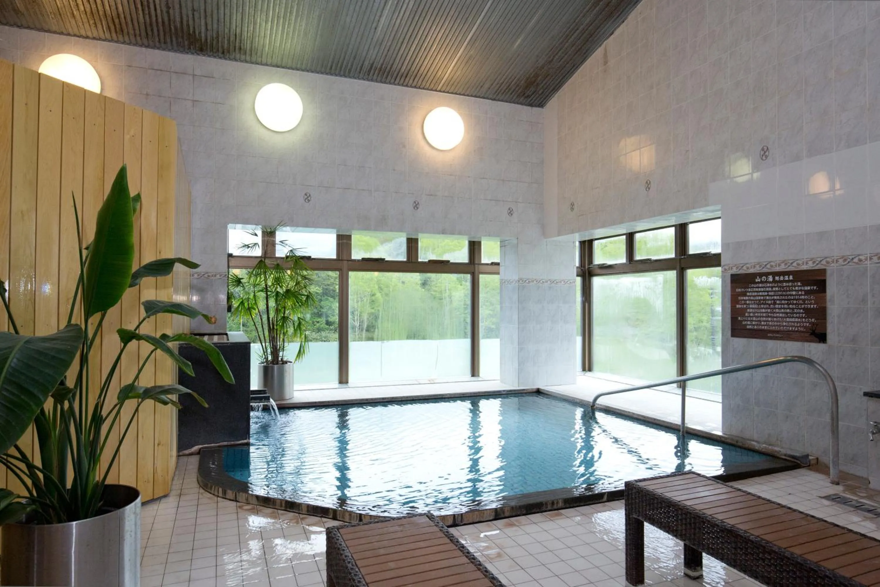 Hot Spring Bath, Swimming Pool in Asahidake Onsen Hotel Deer Valley