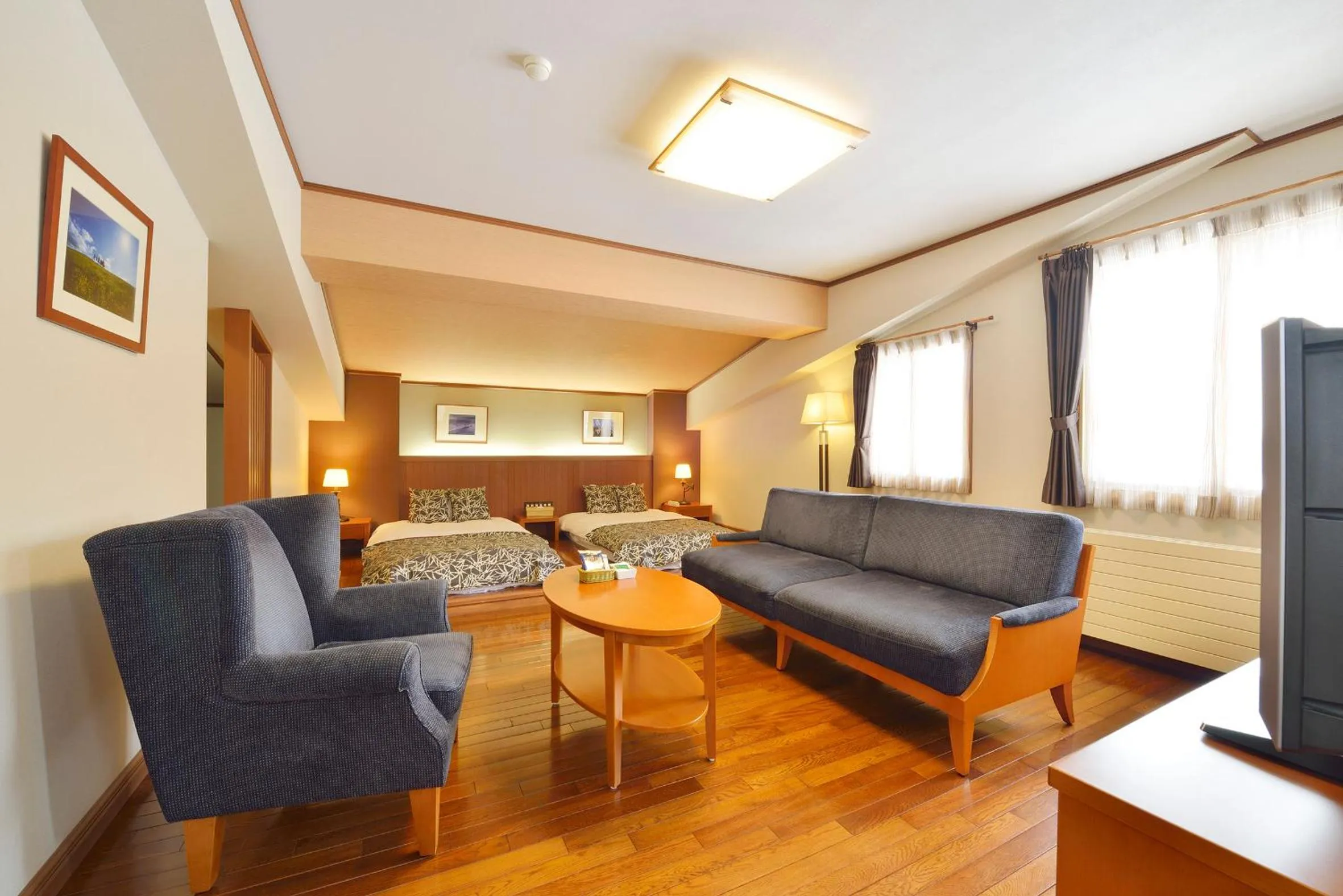 Photo of the whole room, Seating Area in Asahidake Onsen Hotel Deer Valley