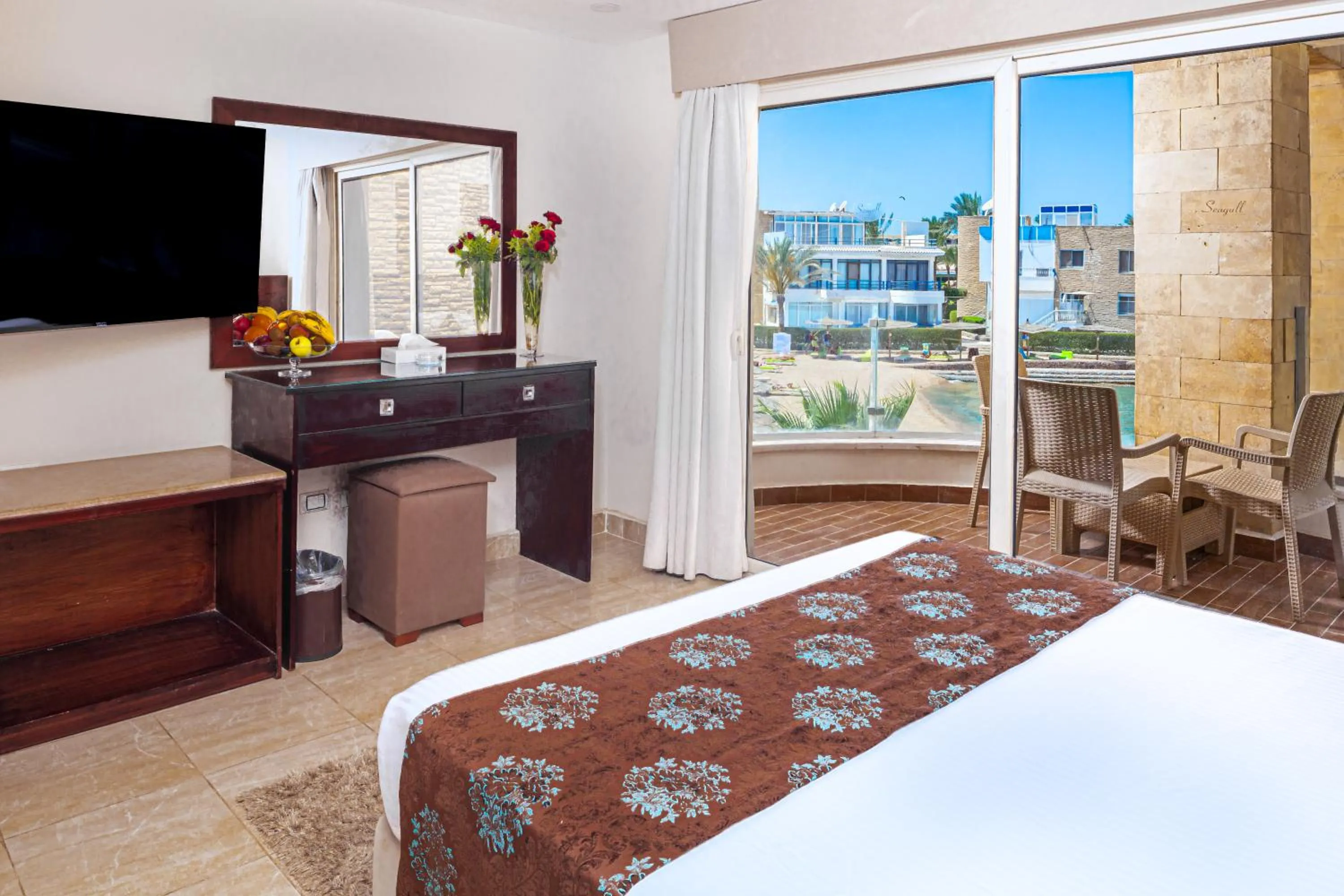 Bedroom, Bed in Seagull Beach Resort - Families and Couples Only