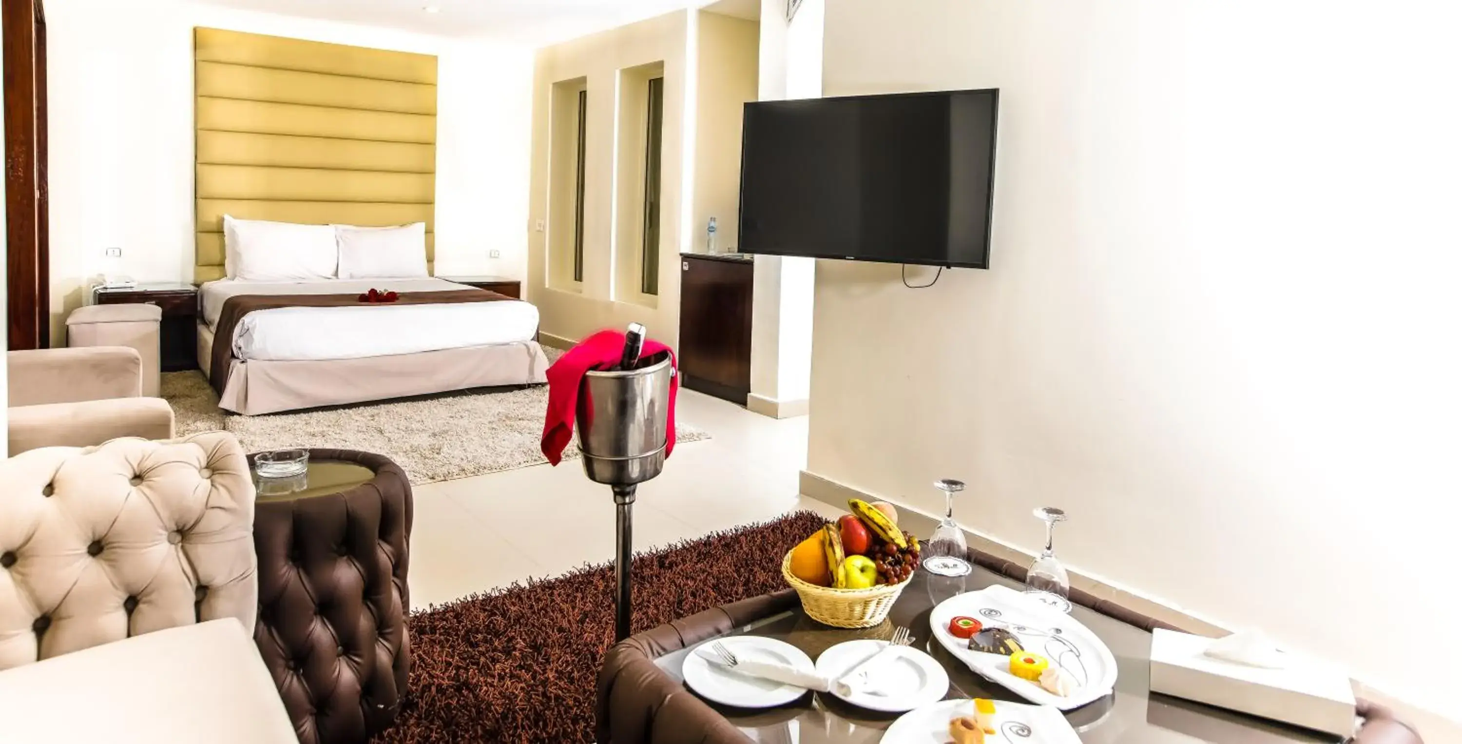 Living room, Bed in Seagull Beach Resort - Families and Couples Only Living room, Bed in Seagull Beach Resort - Families and Couples Only