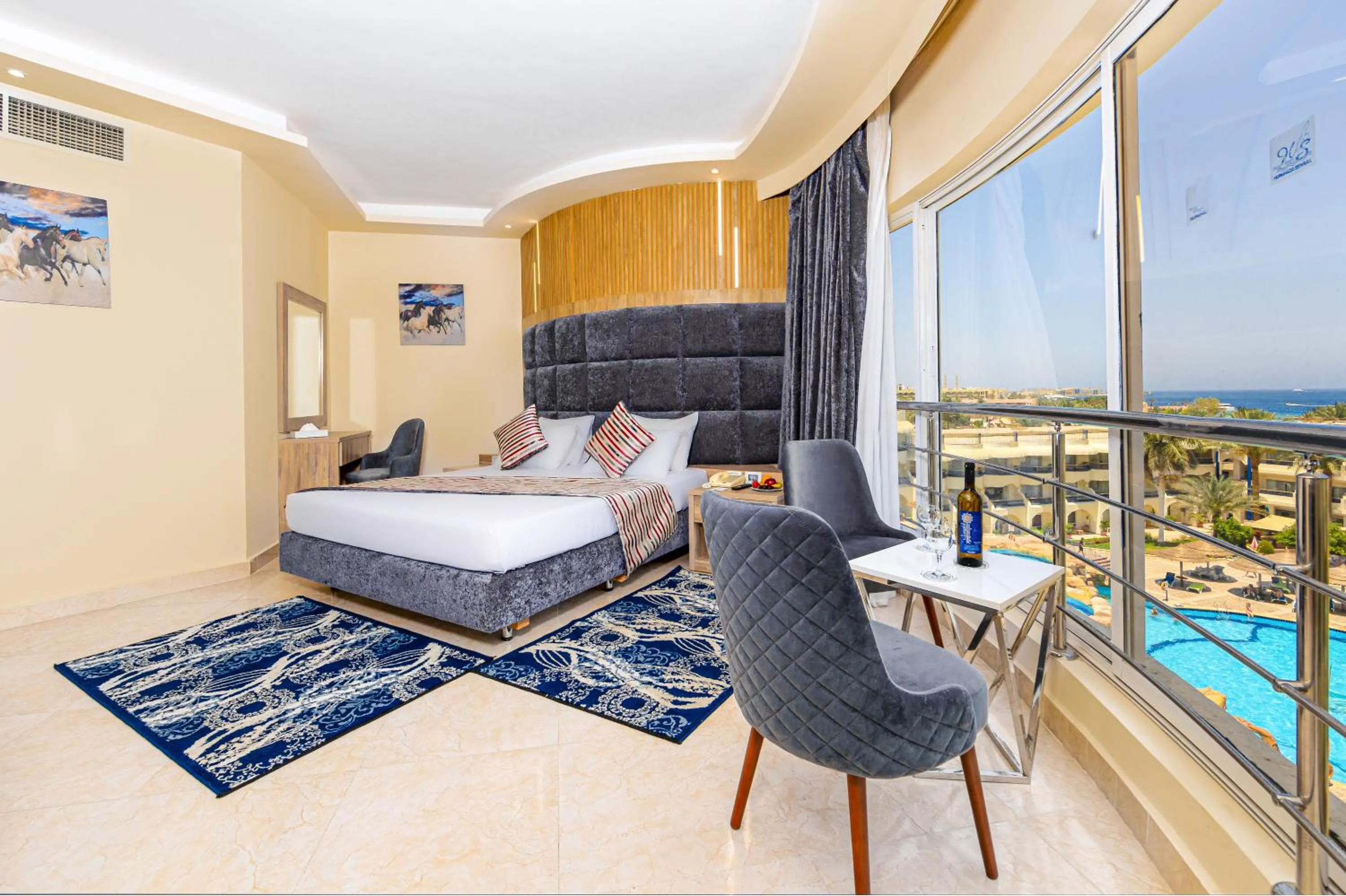 Living room, Bed in Seagull Beach Resort - Families and Couples Only