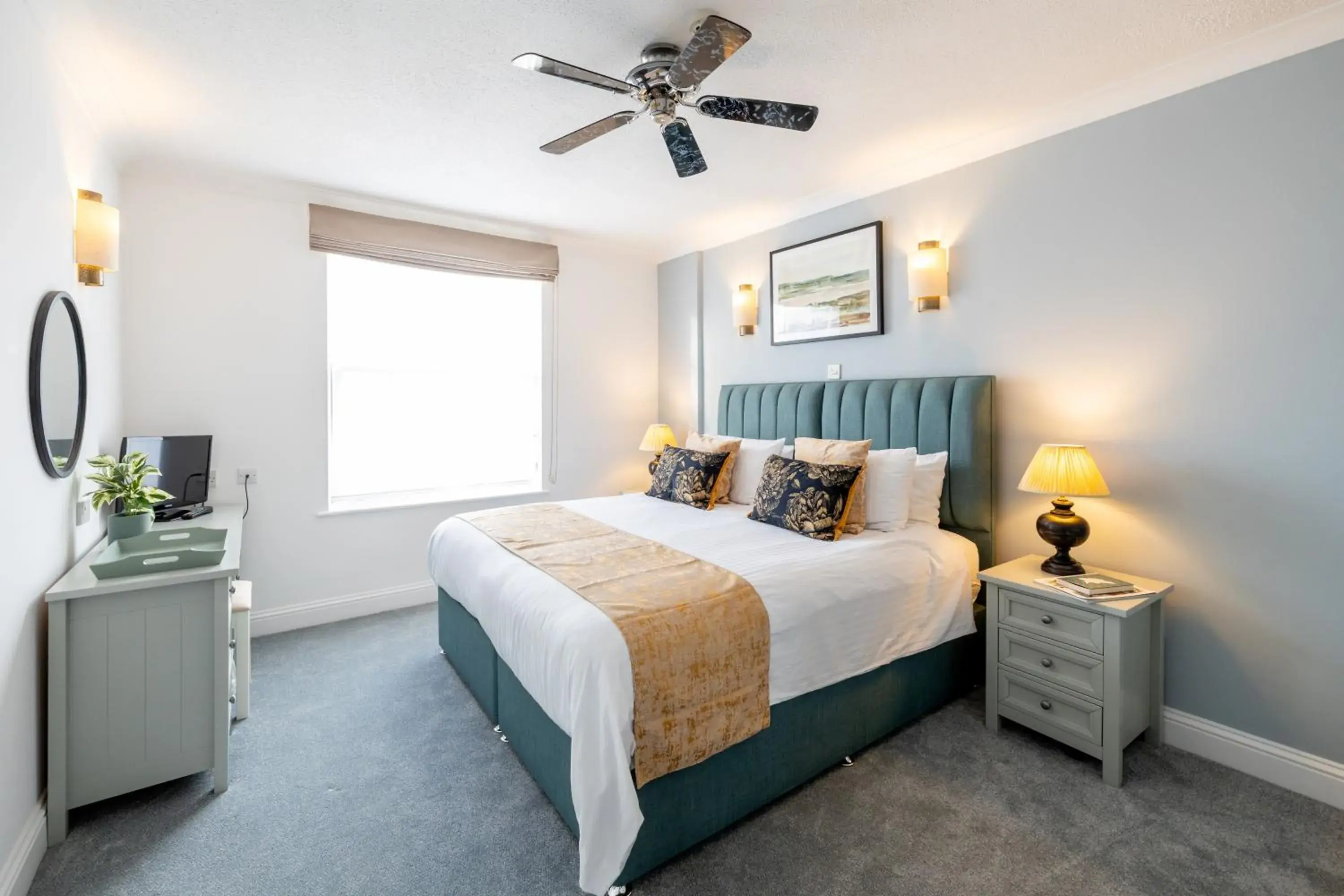 Bedroom, Bed in SACO Jersey - Merlin House Bedroom, Bed in SACO Jersey - Merlin House