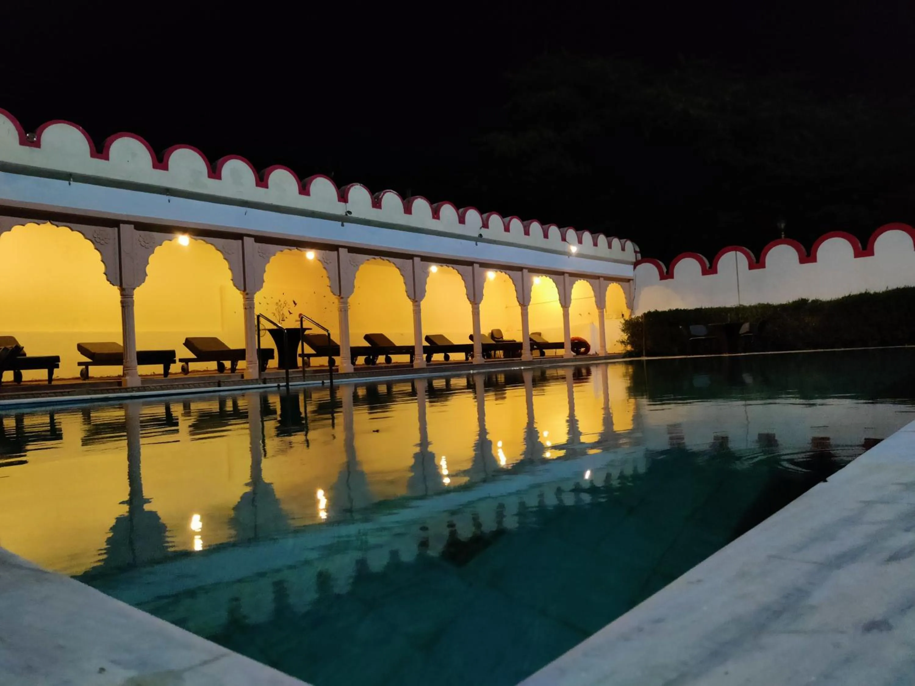 Pool view in Satyam Palace Resort