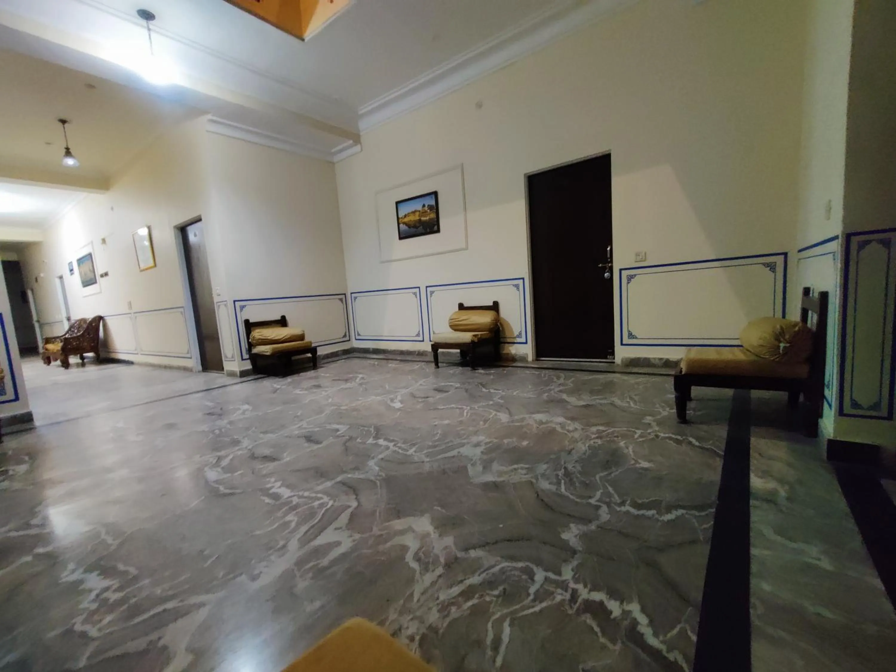 Seating area in Satyam Palace Resort