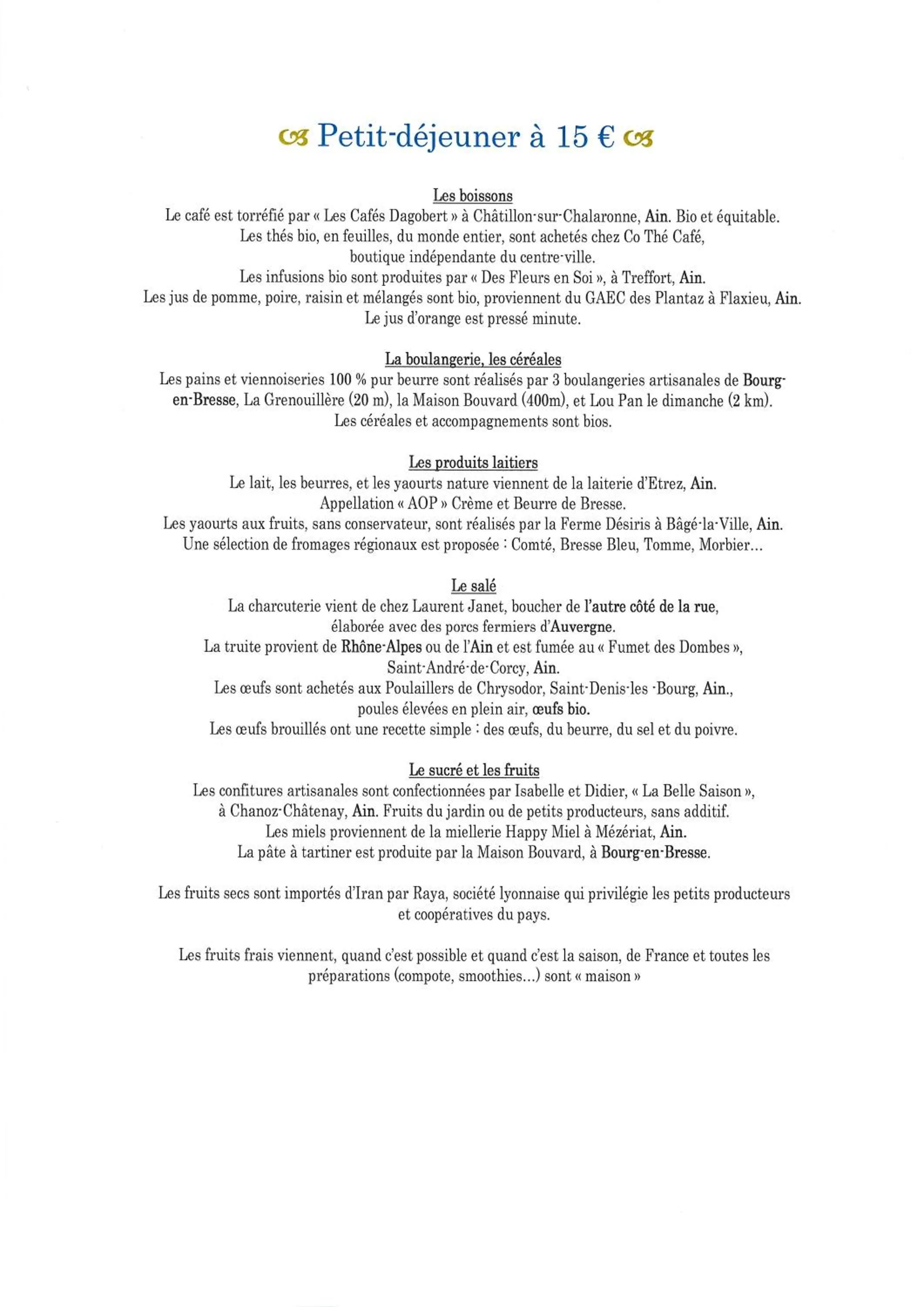 Breakfast in Hôtel Le Griffon d'Or