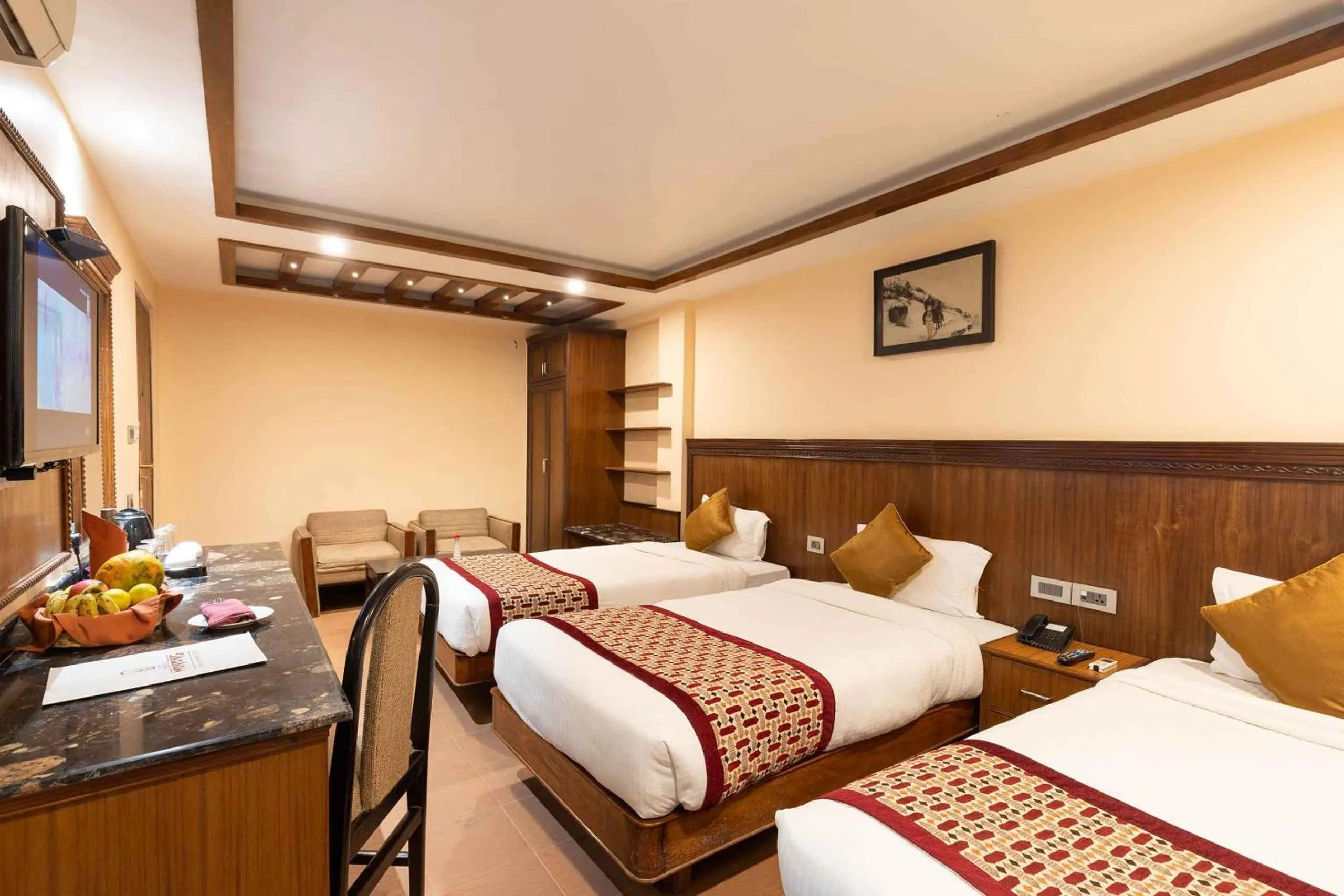 Bed in Hotel Manang - Thamel, Kathmandu